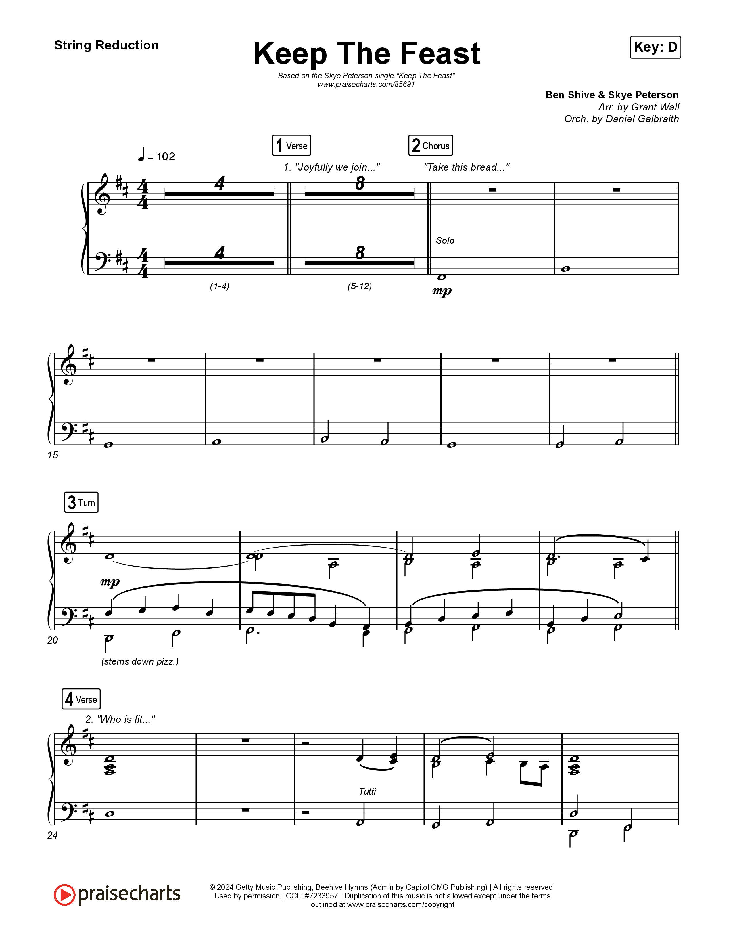 Keep The Feast String Reduction (Keith & Kristyn Getty / Sing!)