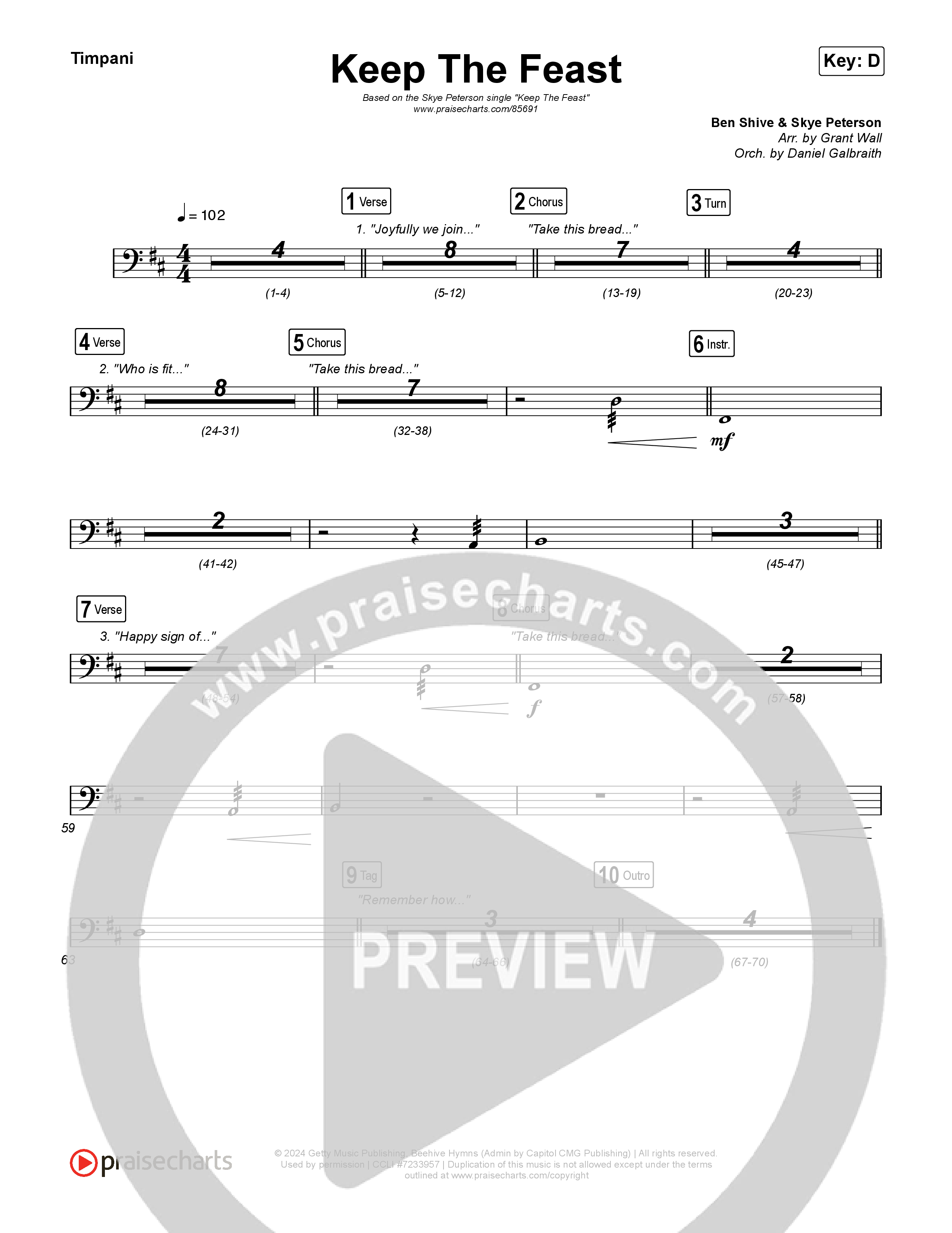 Keep The Feast Timpani (Keith & Kristyn Getty / Sing!)