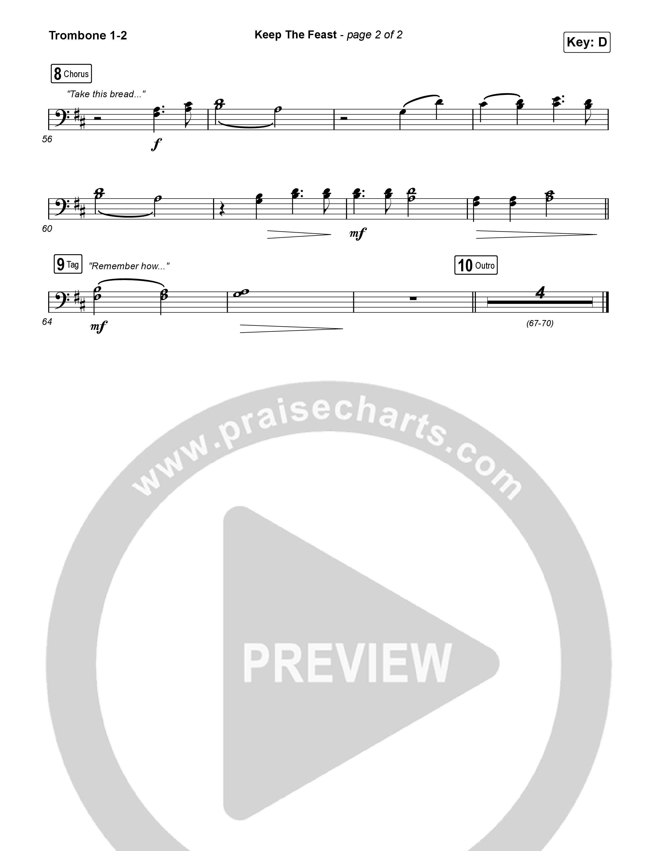 Keep The Feast Trombone 1,2 (Keith & Kristyn Getty / Sing!)