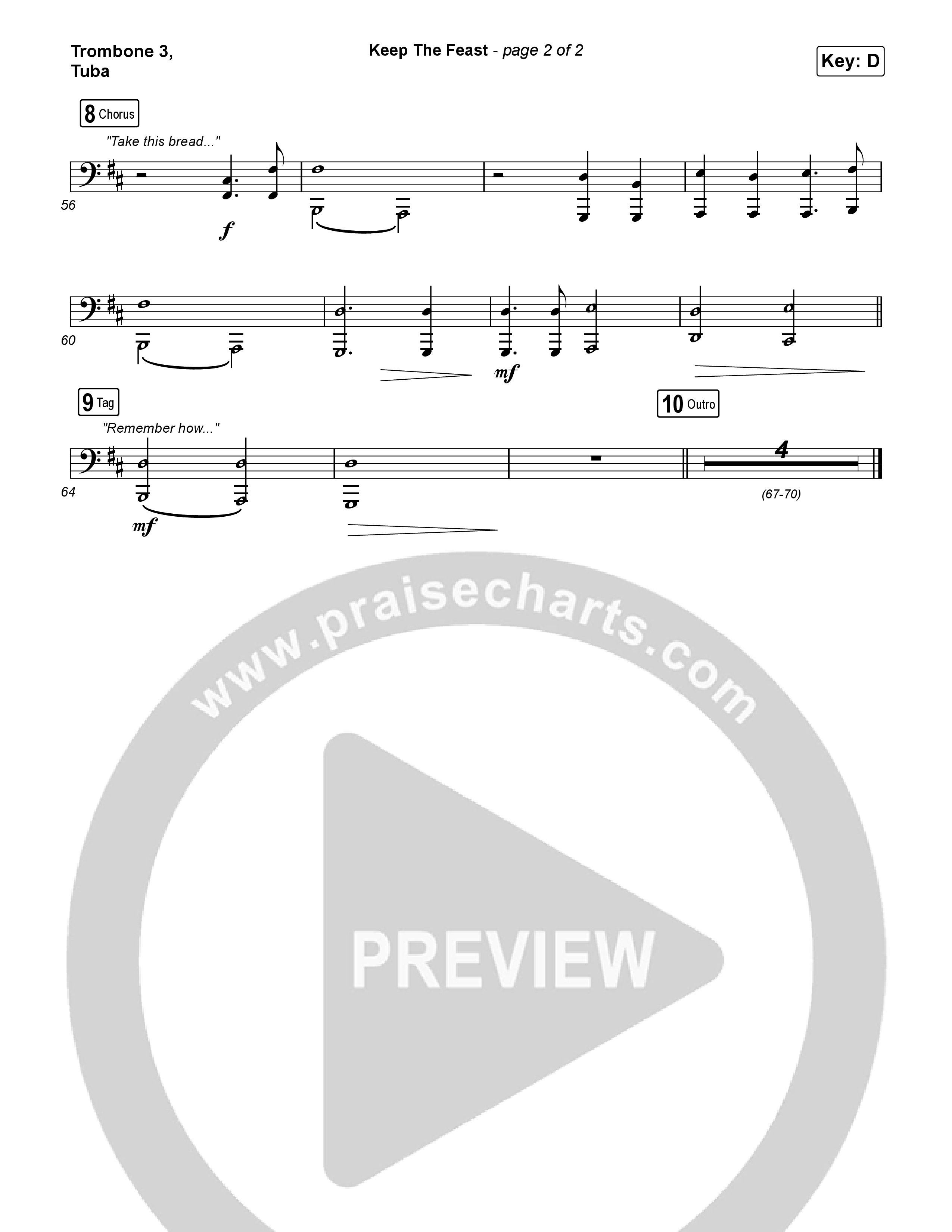 Keep The Feast Trombone 3/Tuba (Keith & Kristyn Getty / Sing!)