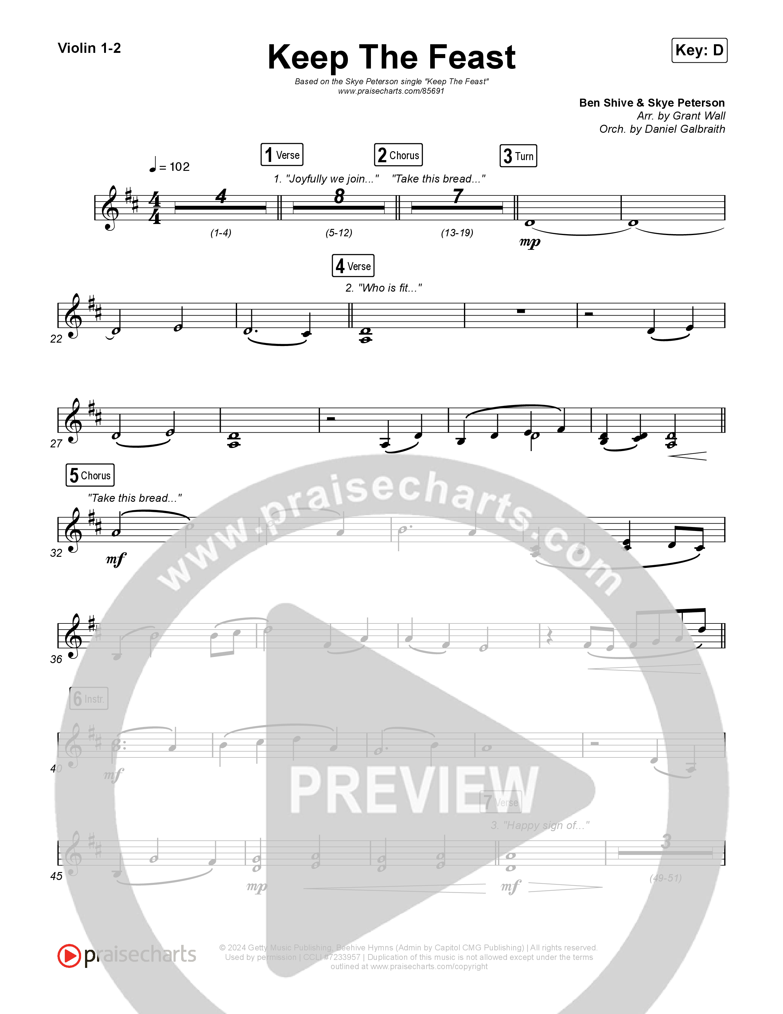 Keep The Feast String Pack (Keith & Kristyn Getty / Sing!)