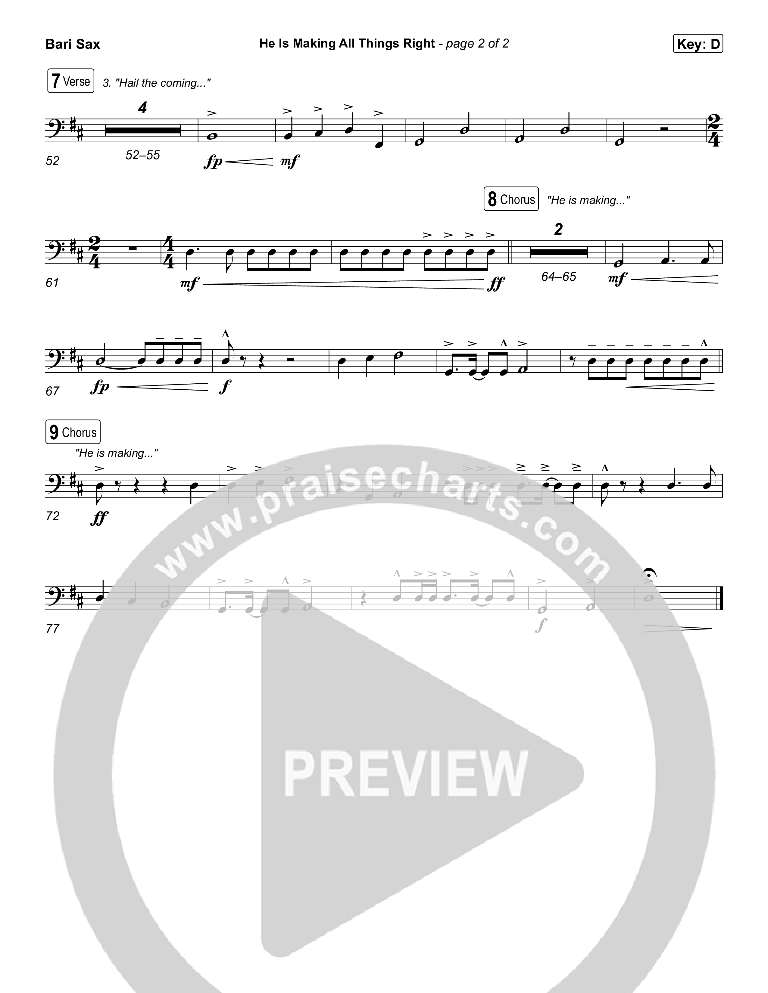 He Is Making All Things Right (Live) Bari Sax (Keith & Kristyn Getty / Bryan Fowler / Ben Shive / Skye Peterson / Sing!)