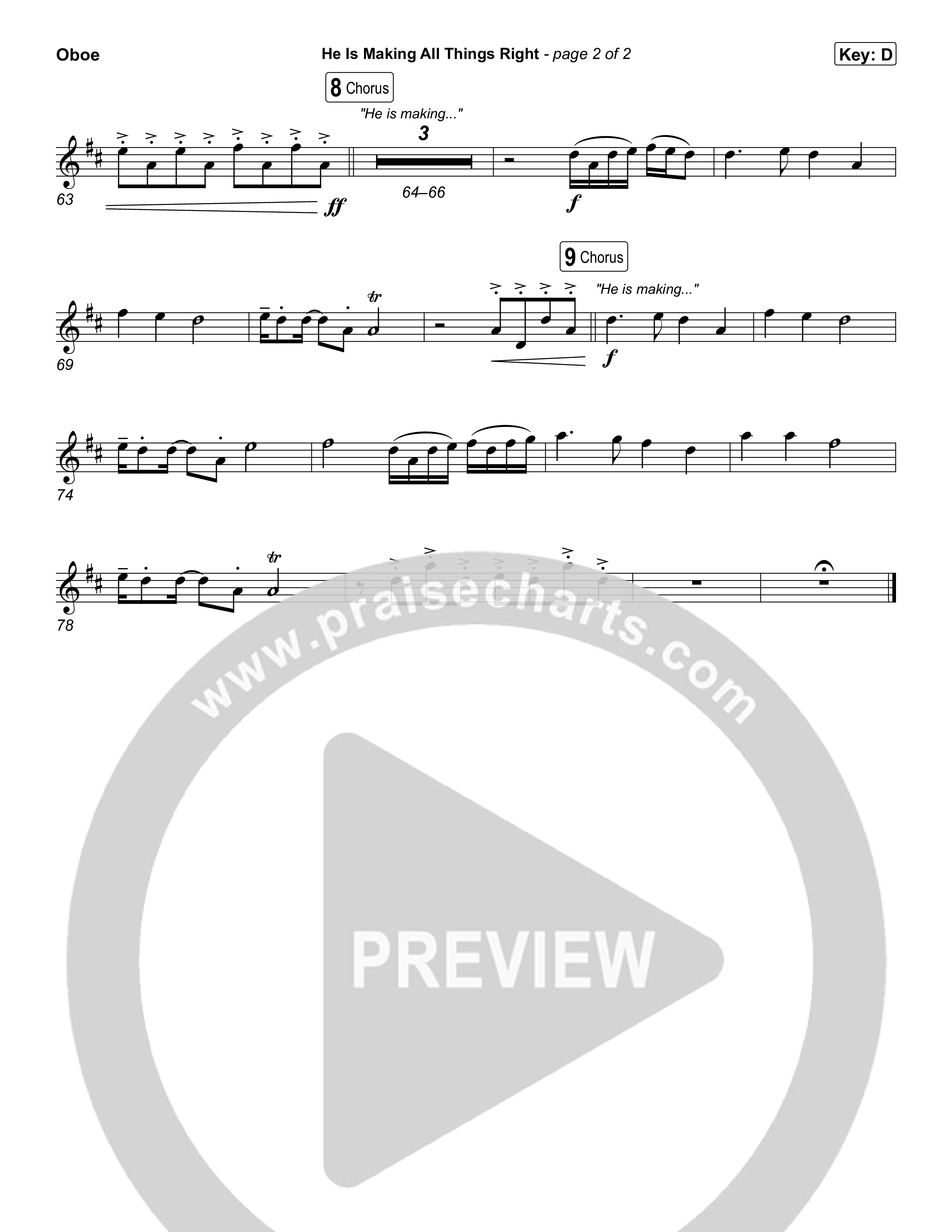 He Is Making All Things Right (Live) Oboe (Keith & Kristyn Getty / Bryan Fowler / Ben Shive / Skye Peterson / Sing!)