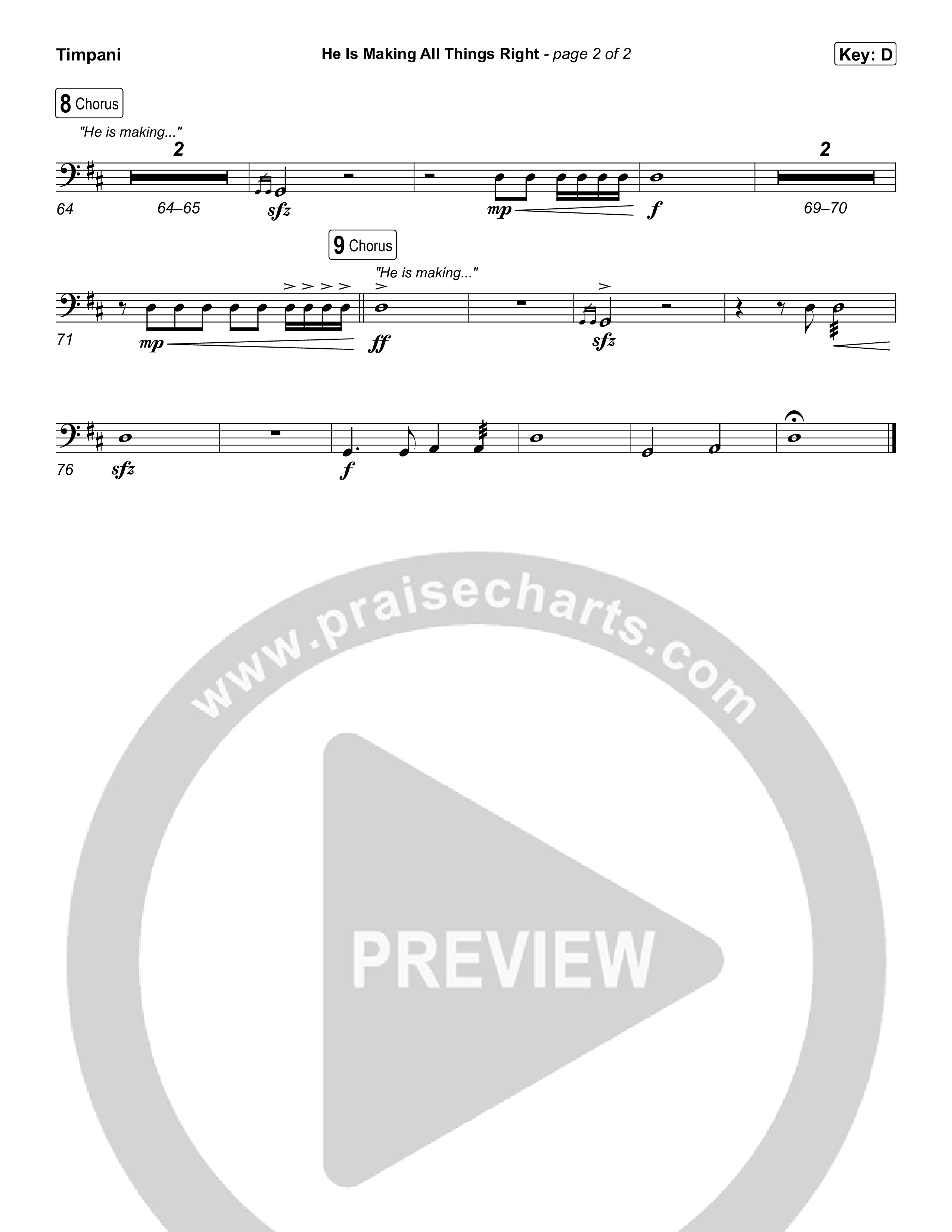 He Is Making All Things Right (Live) Timpani (Keith & Kristyn Getty / Bryan Fowler / Ben Shive / Skye Peterson / Sing!)