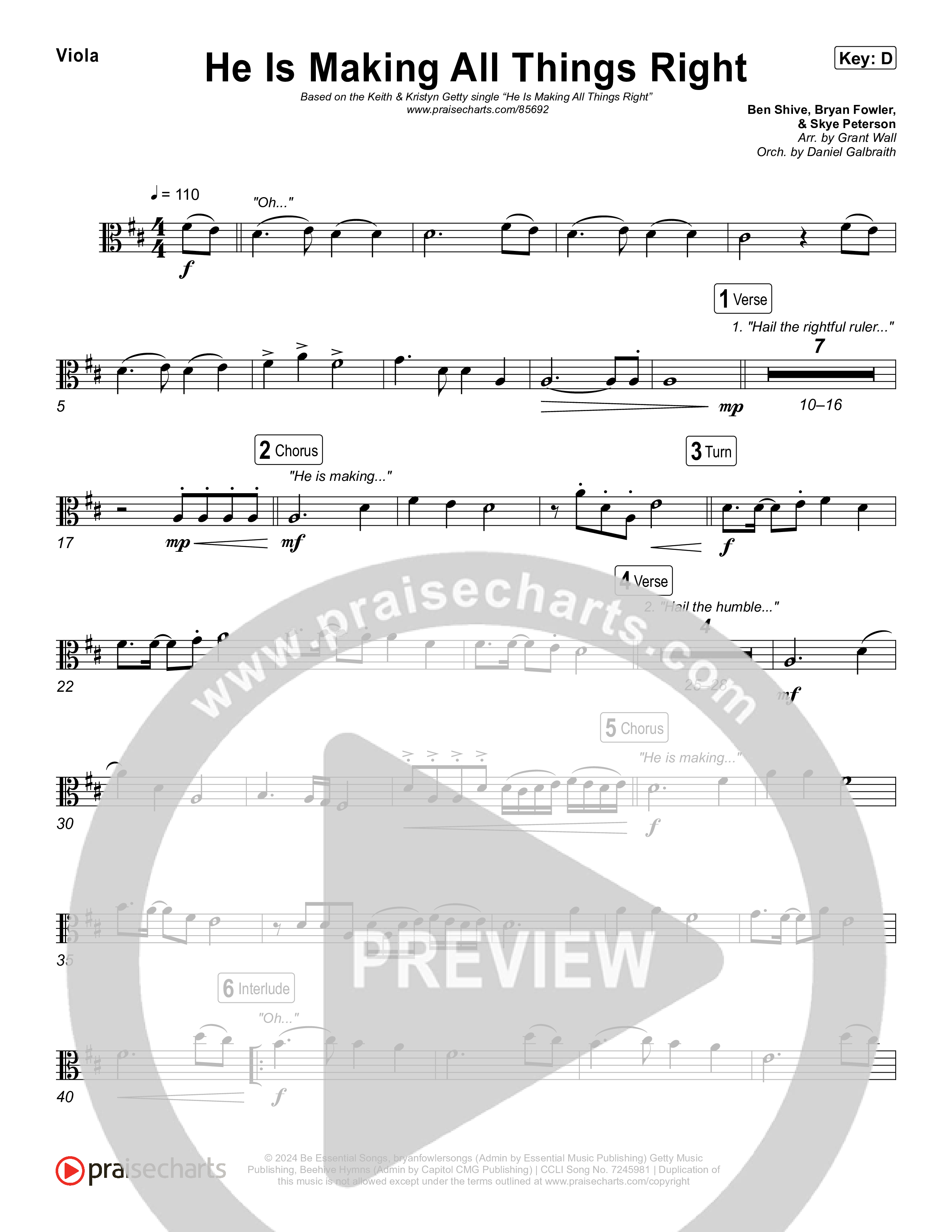 He Is Making All Things Right (Live) Viola (Keith & Kristyn Getty / Bryan Fowler / Ben Shive / Skye Peterson / Sing!)