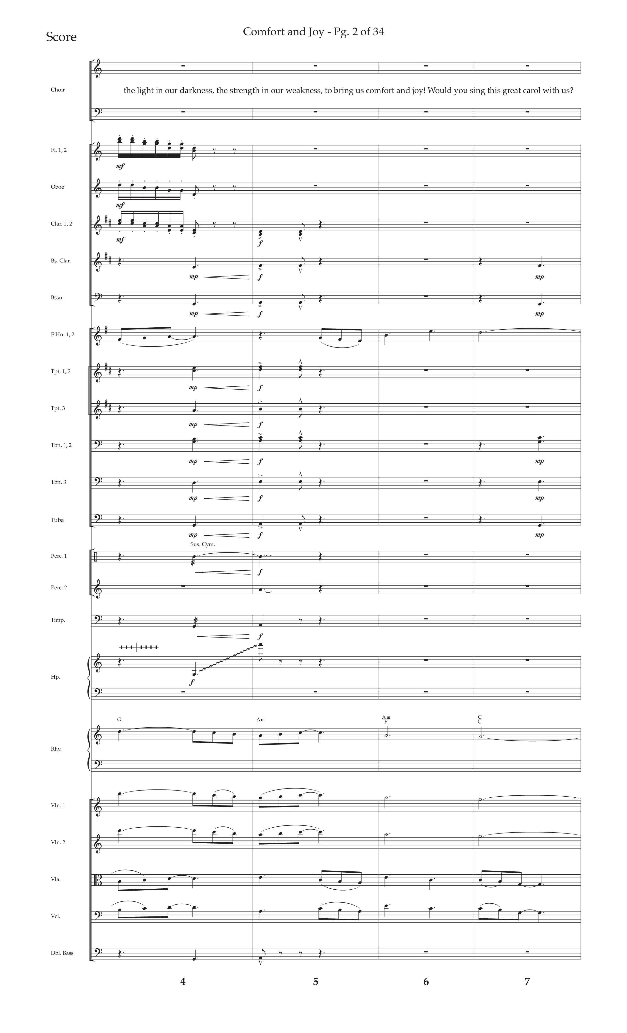 Comfort And Joy (with God Rest Ye Merry Gentlemen) (Choral Anthem SATB) Orchestration (Lifeway Choral / Arr. John Bolin / Arr. Don Koch)