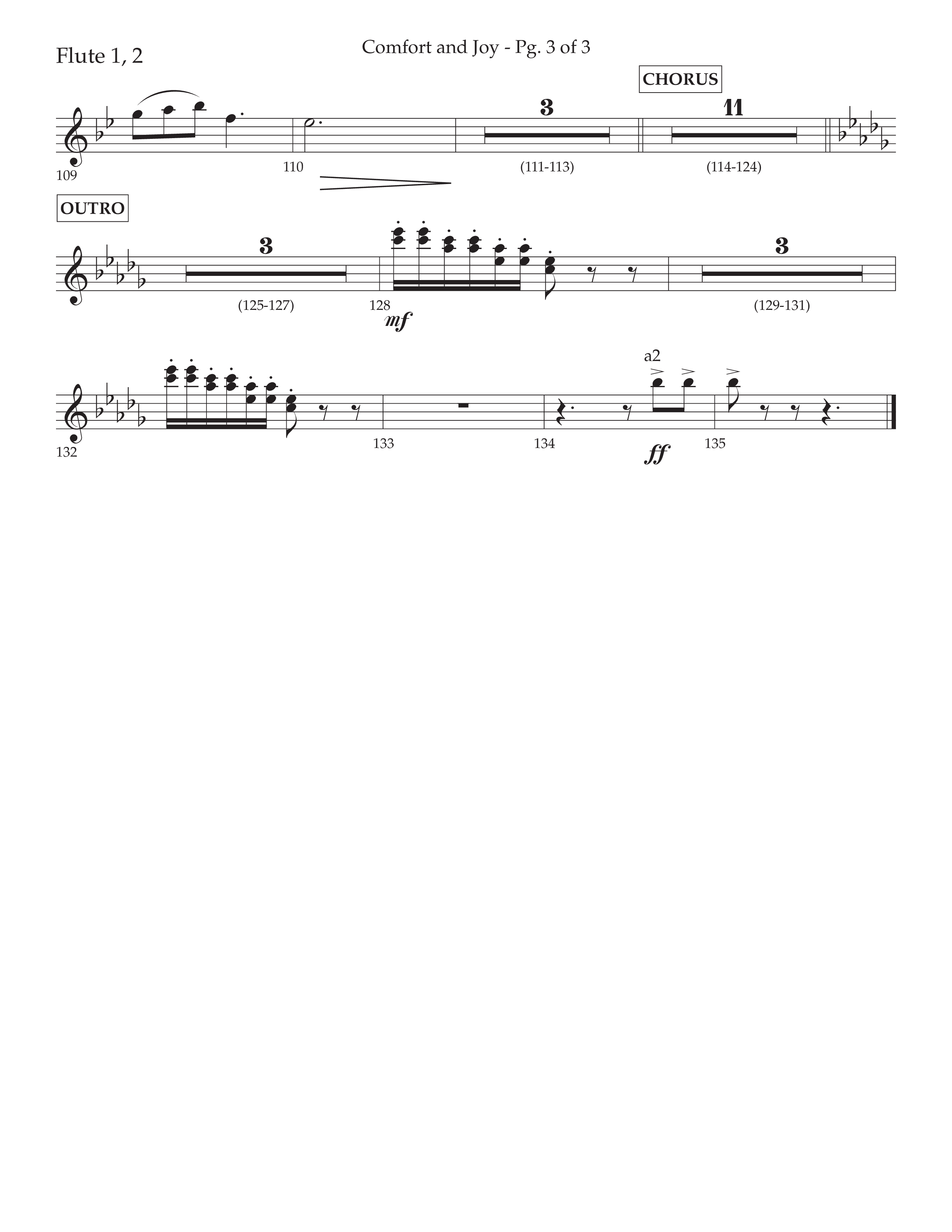 Comfort And Joy (with God Rest Ye Merry Gentlemen) (Choral Anthem SATB) Flute 1/2 (Lifeway Choral / Arr. John Bolin / Arr. Don Koch)