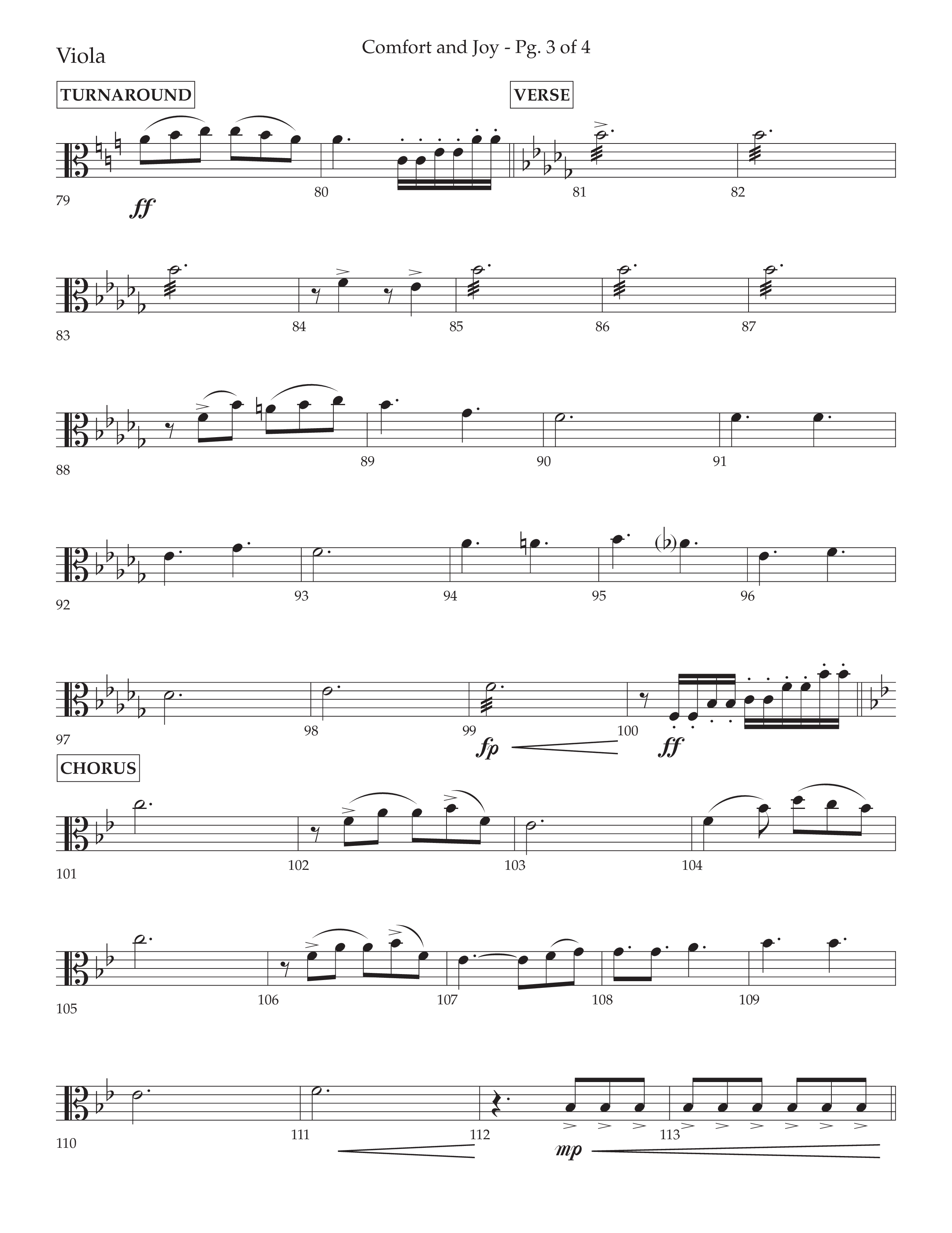 Comfort And Joy (with God Rest Ye Merry Gentlemen) (Choral Anthem SATB) Viola (Lifeway Choral / Arr. John Bolin / Arr. Don Koch)