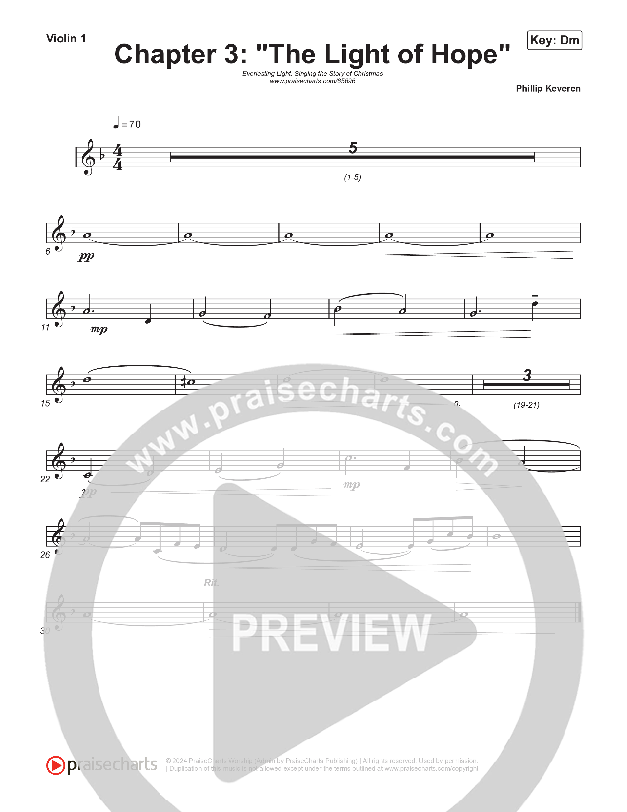 Reading #3: The Light Of Hope (Instrumental) String Pack (Museum Of The Bible / Arr. Philip Keveren)