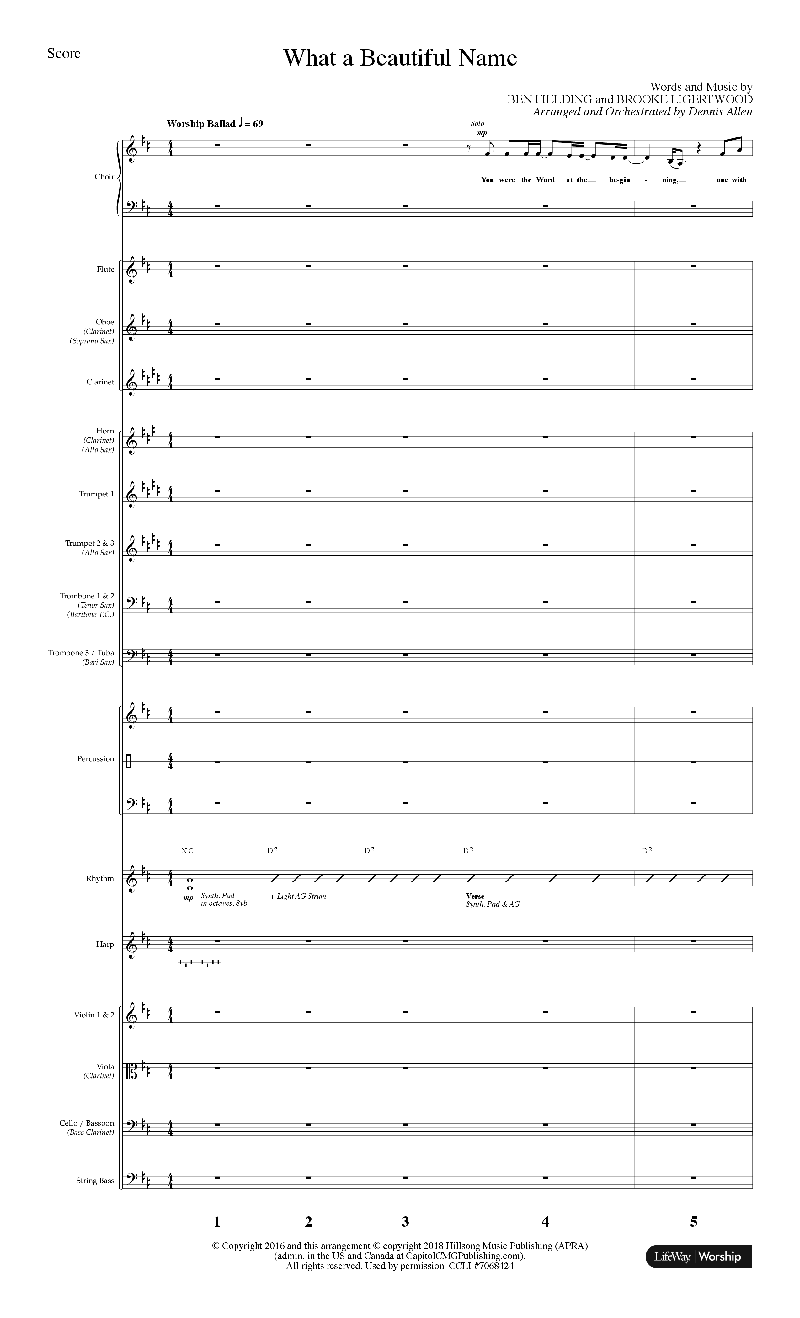 Peace Has Come (8 Song Choral Collection) Song 7 (Orchestration) (Lifeway Choral / Arr. Dennis Allen)