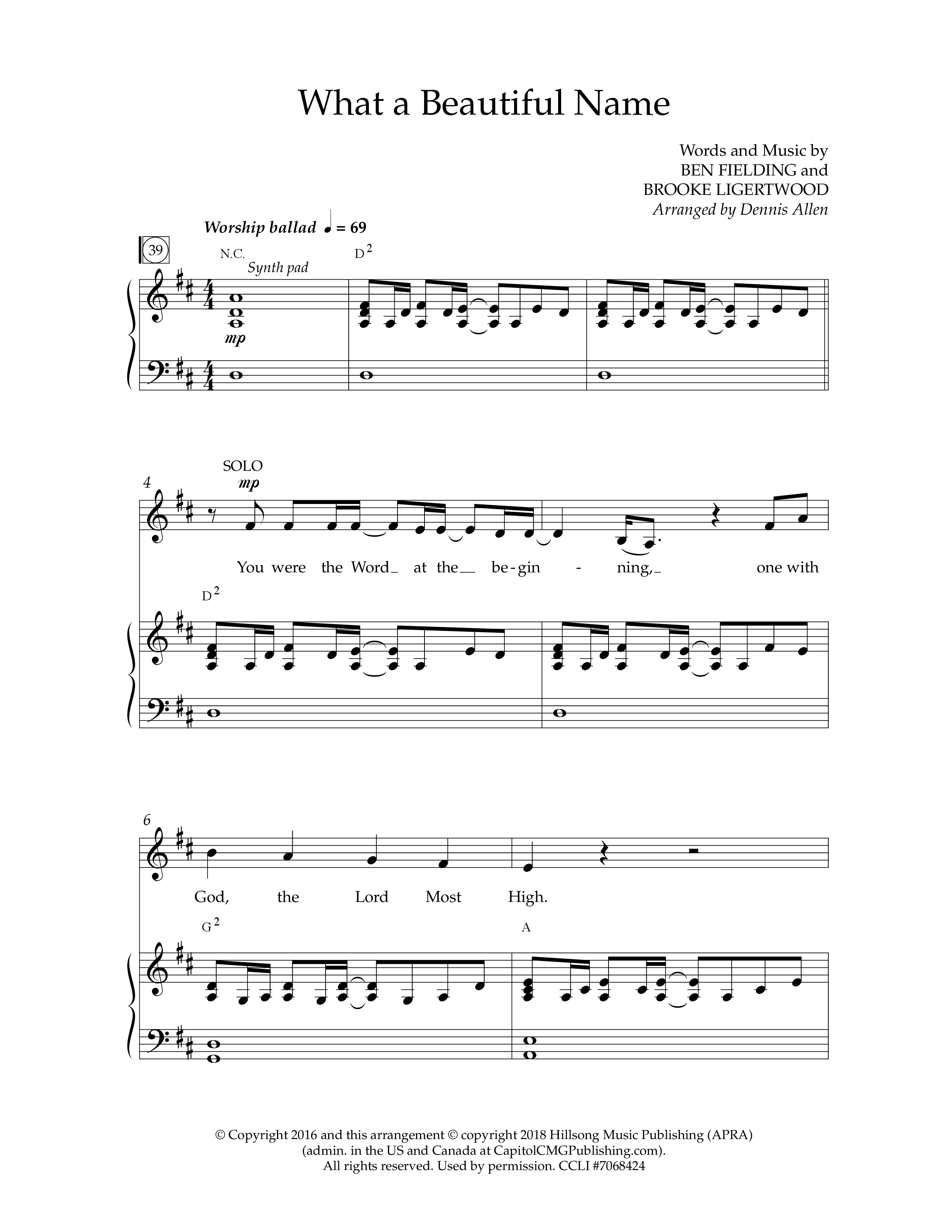 Peace Has Come (8 Song Choral Collection) Song 7 (Piano SATB) (Lifeway Choral / Arr. Dennis Allen)
