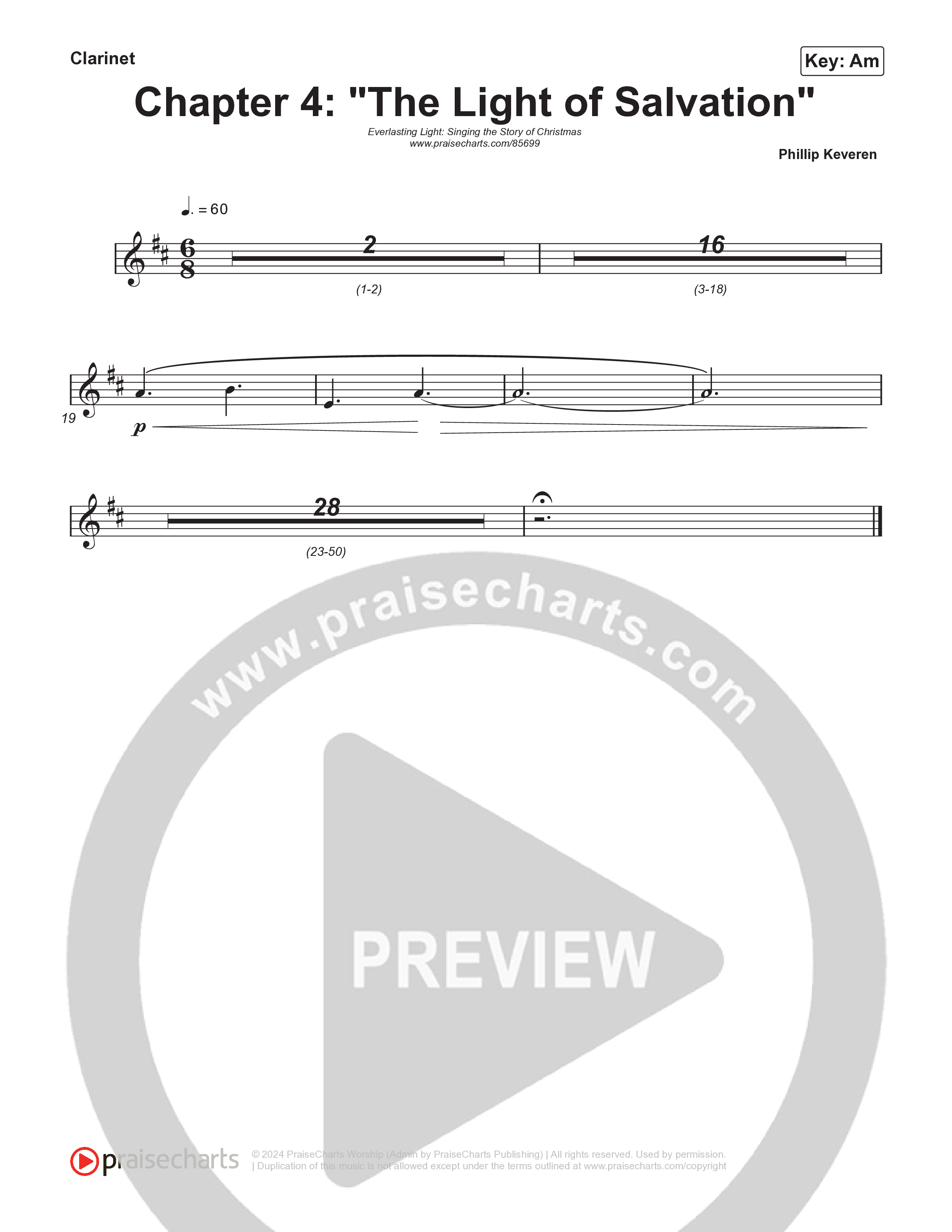 Reading #4: The Light Of Salvation (Instrumental) Clarinet 1,2 (Museum Of The Bible / Arr. Philip Keveren)