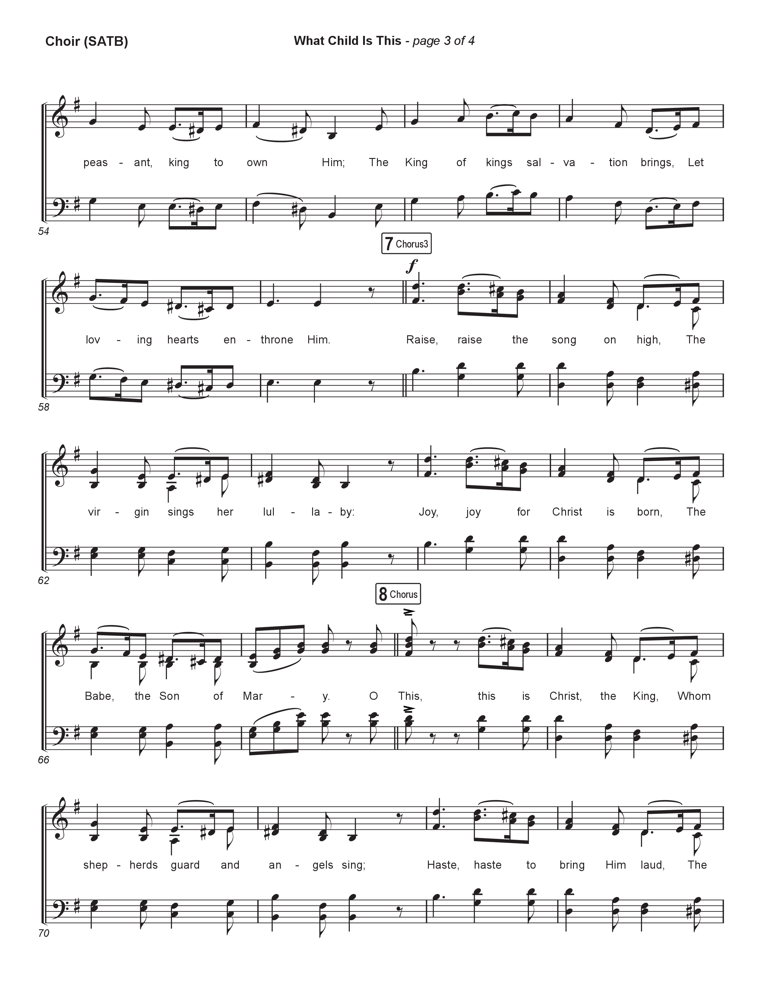 What Child Is This (Live) Choir Sheet (SATB) (Museum Of The Bible / Indiana Wesleyan University Choir / Arr. Philip Keveren)