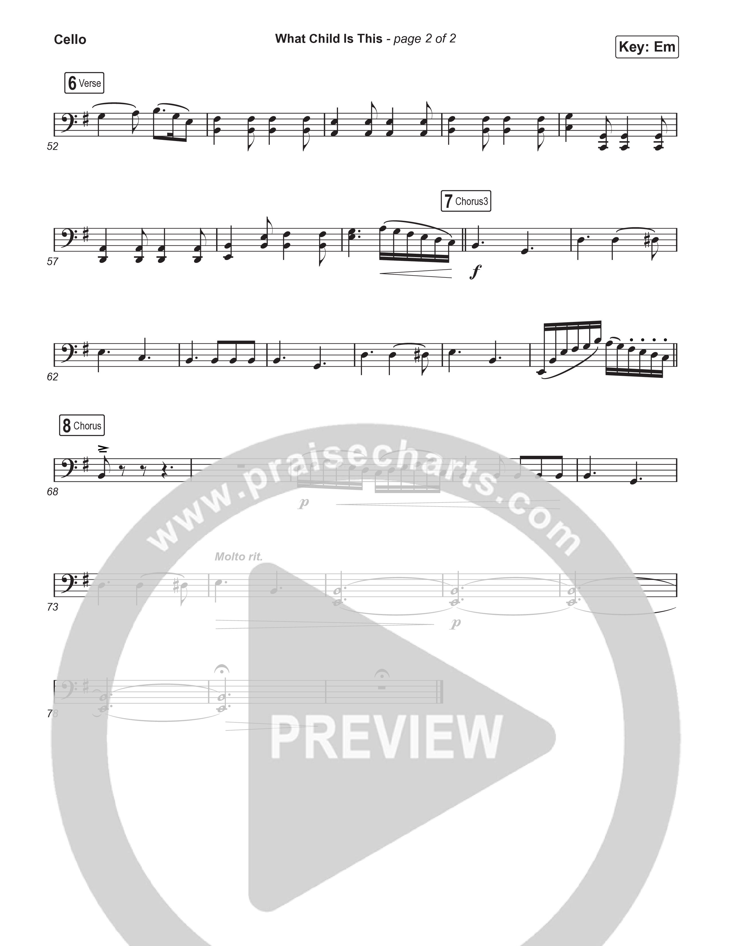 What Child Is This (Live) Cello (Museum Of The Bible / Indiana Wesleyan University Choir / Arr. Philip Keveren)