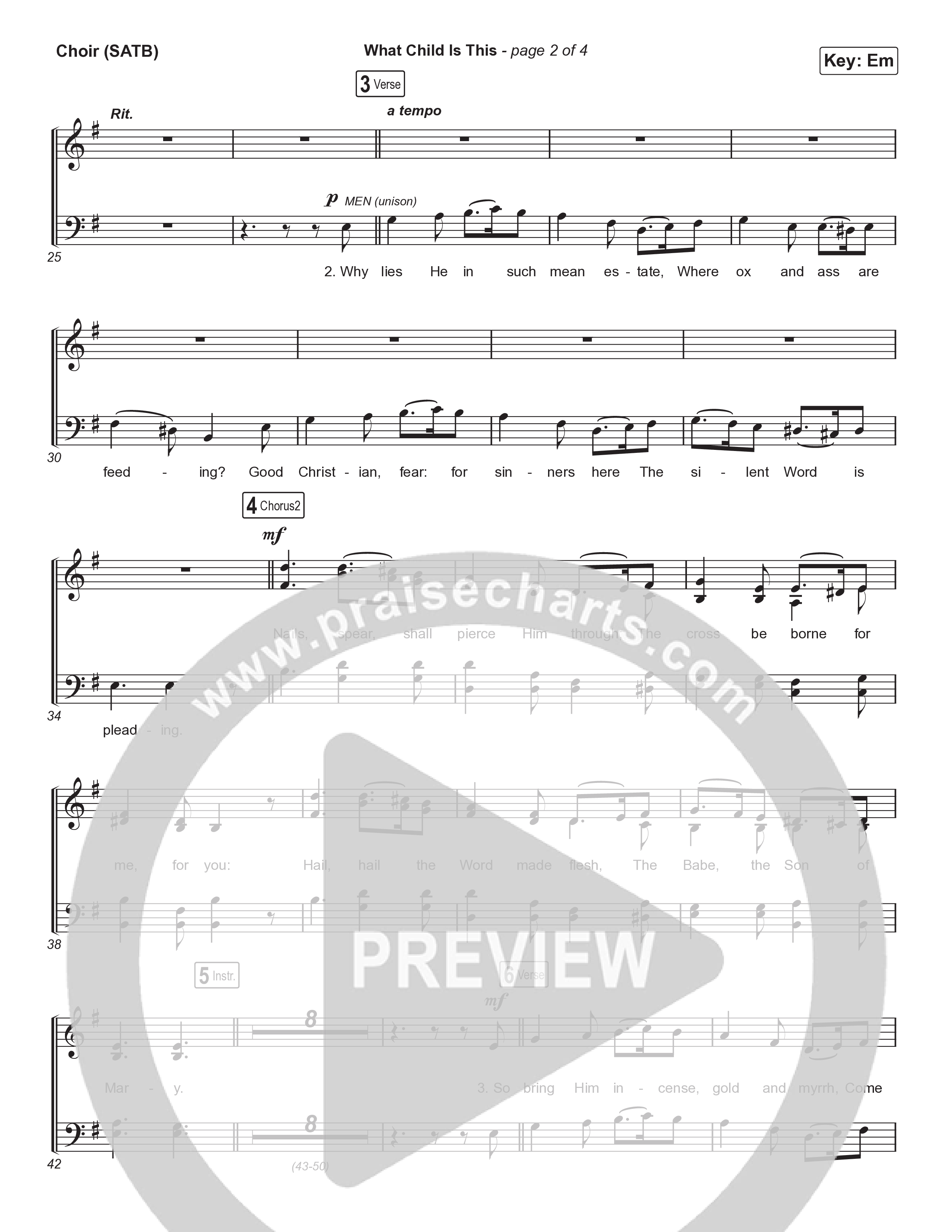 What Child Is This (Live) Choir Sheet (SATB) (Museum Of The Bible / Indiana Wesleyan University Choir / Arr. Philip Keveren)