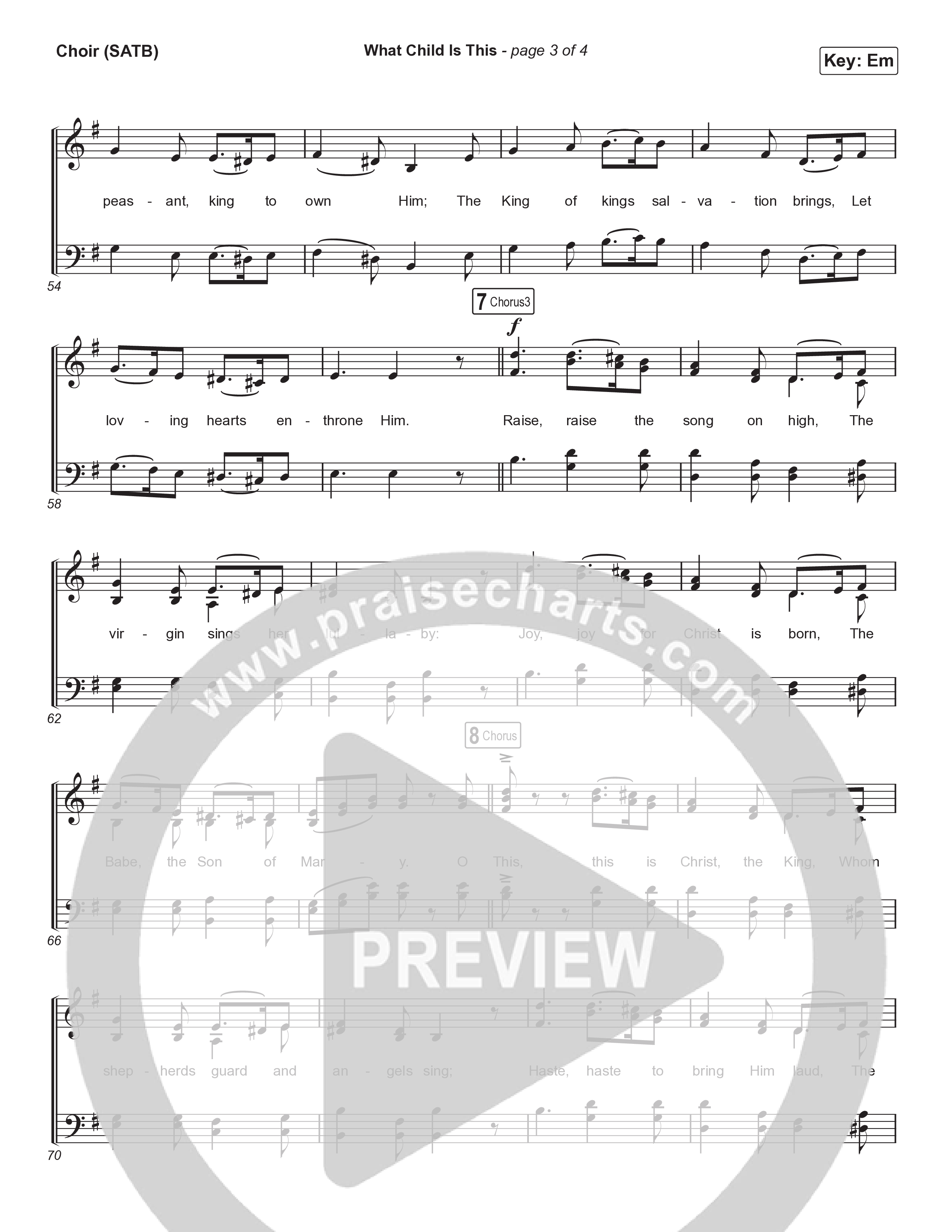 What Child Is This (Live) Choir Sheet (SATB) (Museum Of The Bible / Indiana Wesleyan University Choir / Arr. Philip Keveren)