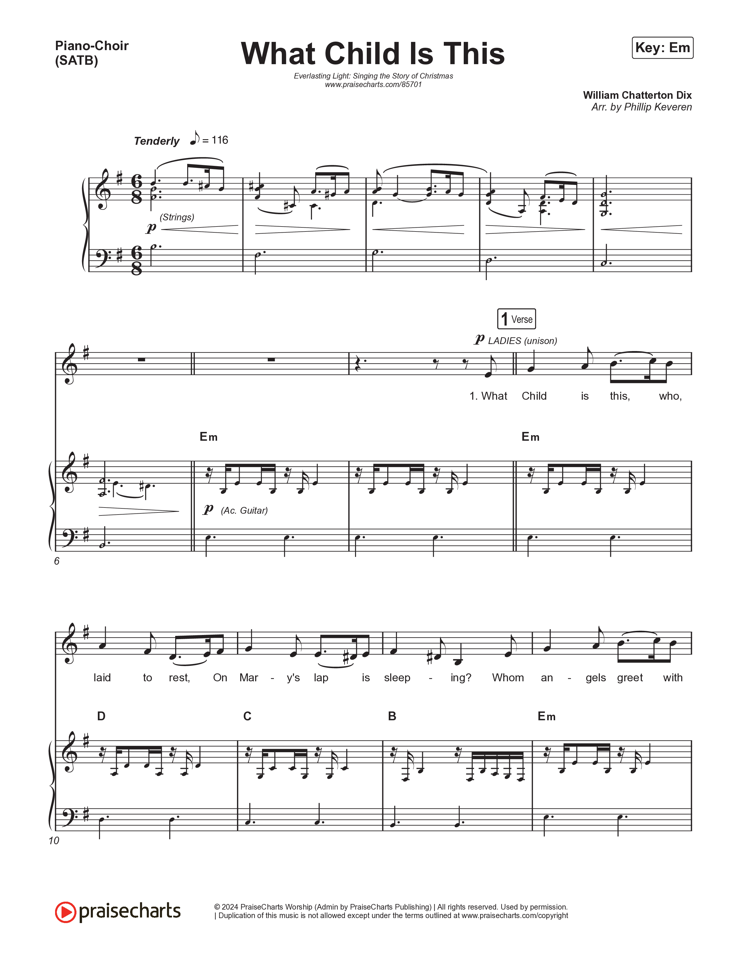 What Child Is This (Live) Piano/Vocal Pack (Museum Of The Bible / Indiana Wesleyan University Choir / Arr. Philip Keveren)