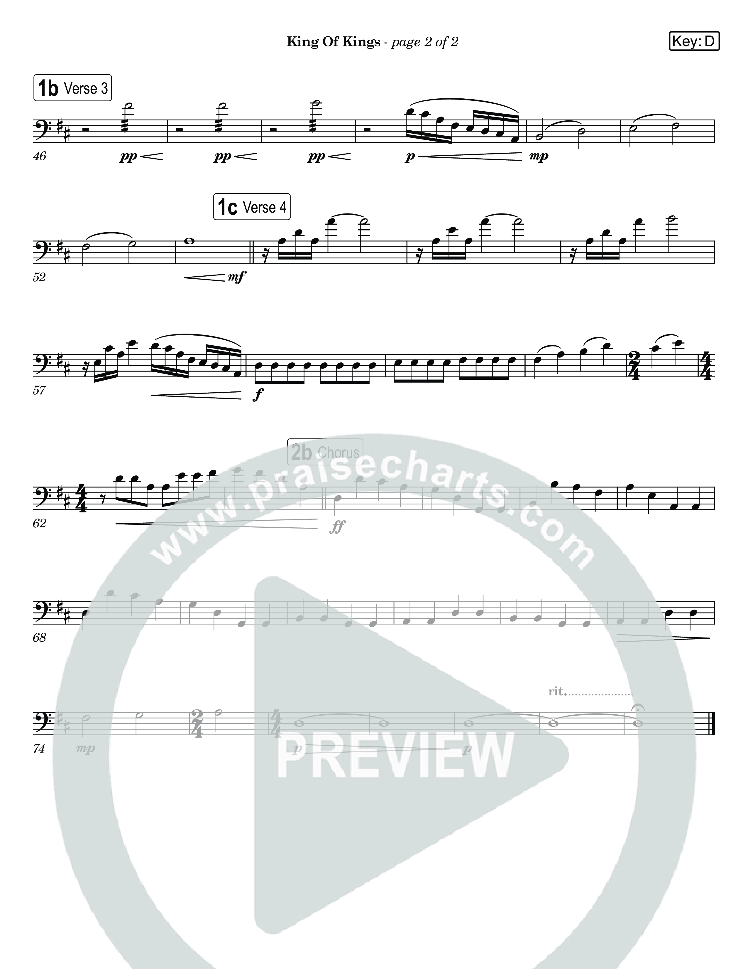 King Of Kings (Live) Cello (Museum Of The Bible / Anthony Evans / Tasha Layton / Indiana Wesleyan University Choir / Arr. Jared Haschek)