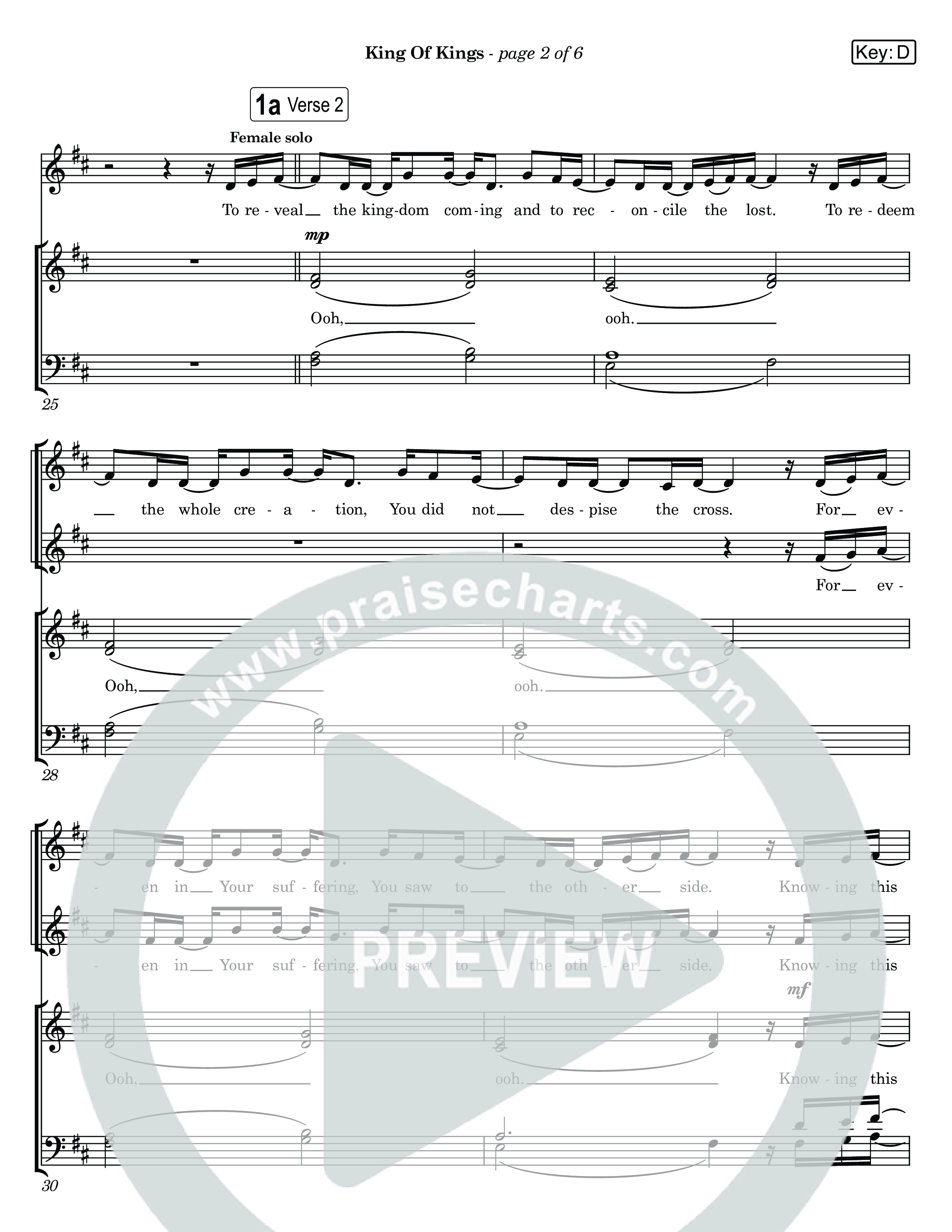 King Of Kings (Live) Choir Sheet (SATB) (Museum Of The Bible / Anthony Evans / Tasha Layton / Indiana Wesleyan University Choir / Arr. Jared Haschek)