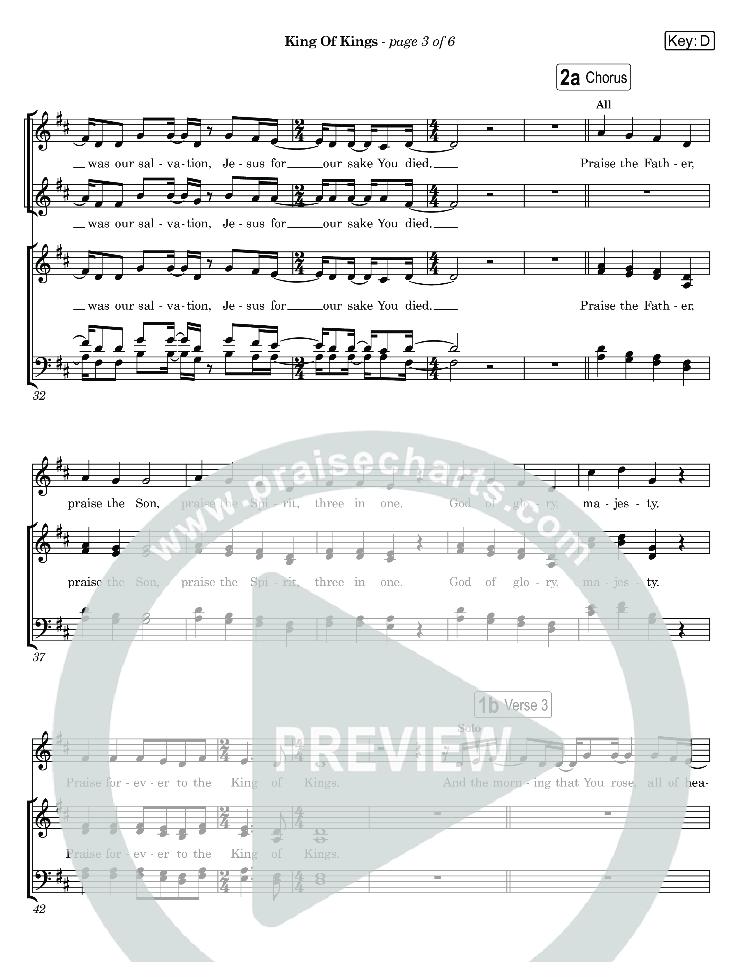 King Of Kings (Live) Choir Sheet (SATB) (Museum Of The Bible / Anthony Evans / Tasha Layton / Indiana Wesleyan University Choir / Arr. Jared Haschek)