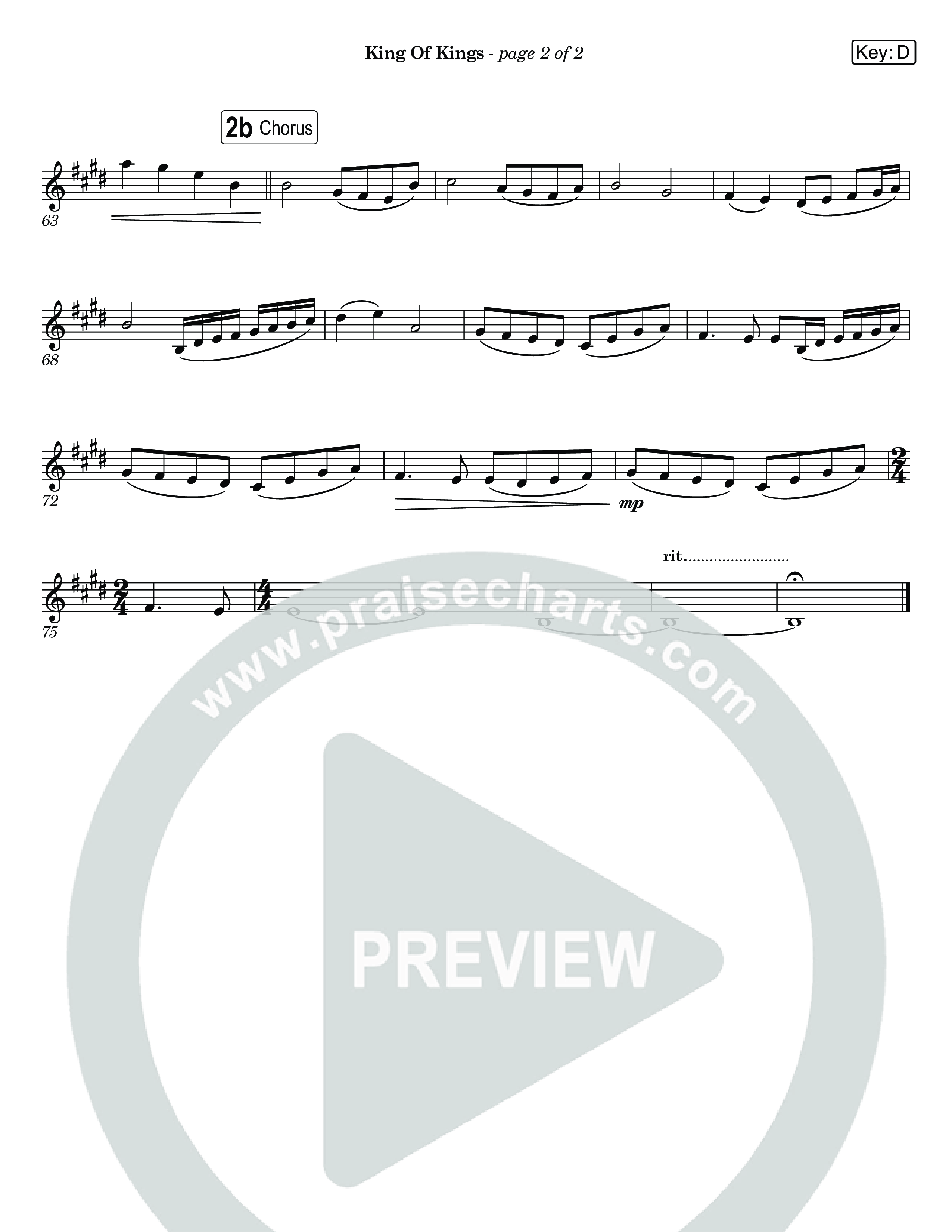 King Of Kings (Live) Clarinet 1,2 (Museum Of The Bible / Anthony Evans / Tasha Layton / Indiana Wesleyan University Choir / Arr. Jared Haschek)