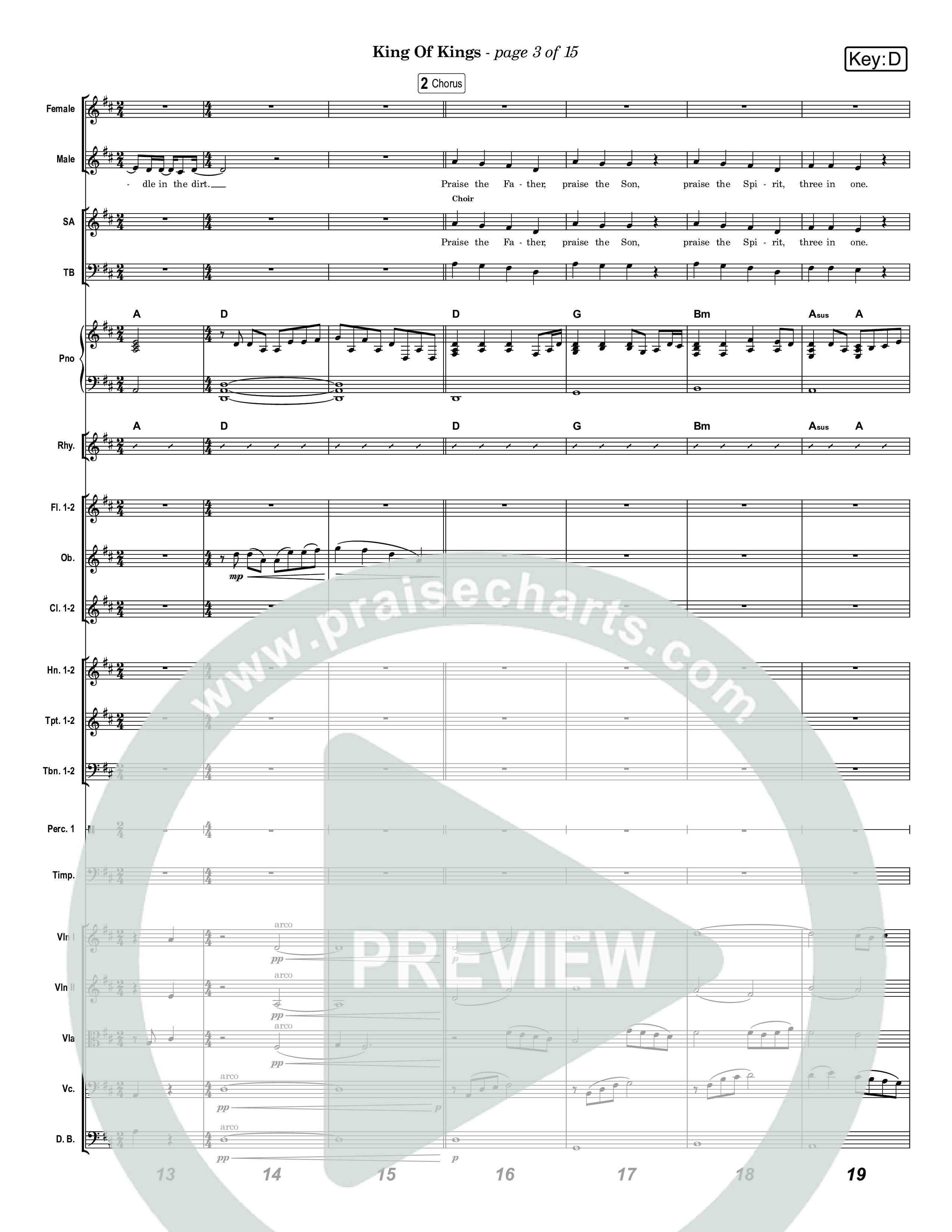 King Of Kings (Live) Conductor's Score (Museum Of The Bible / Anthony Evans / Tasha Layton / Indiana Wesleyan University Choir / Arr. Jared Haschek)