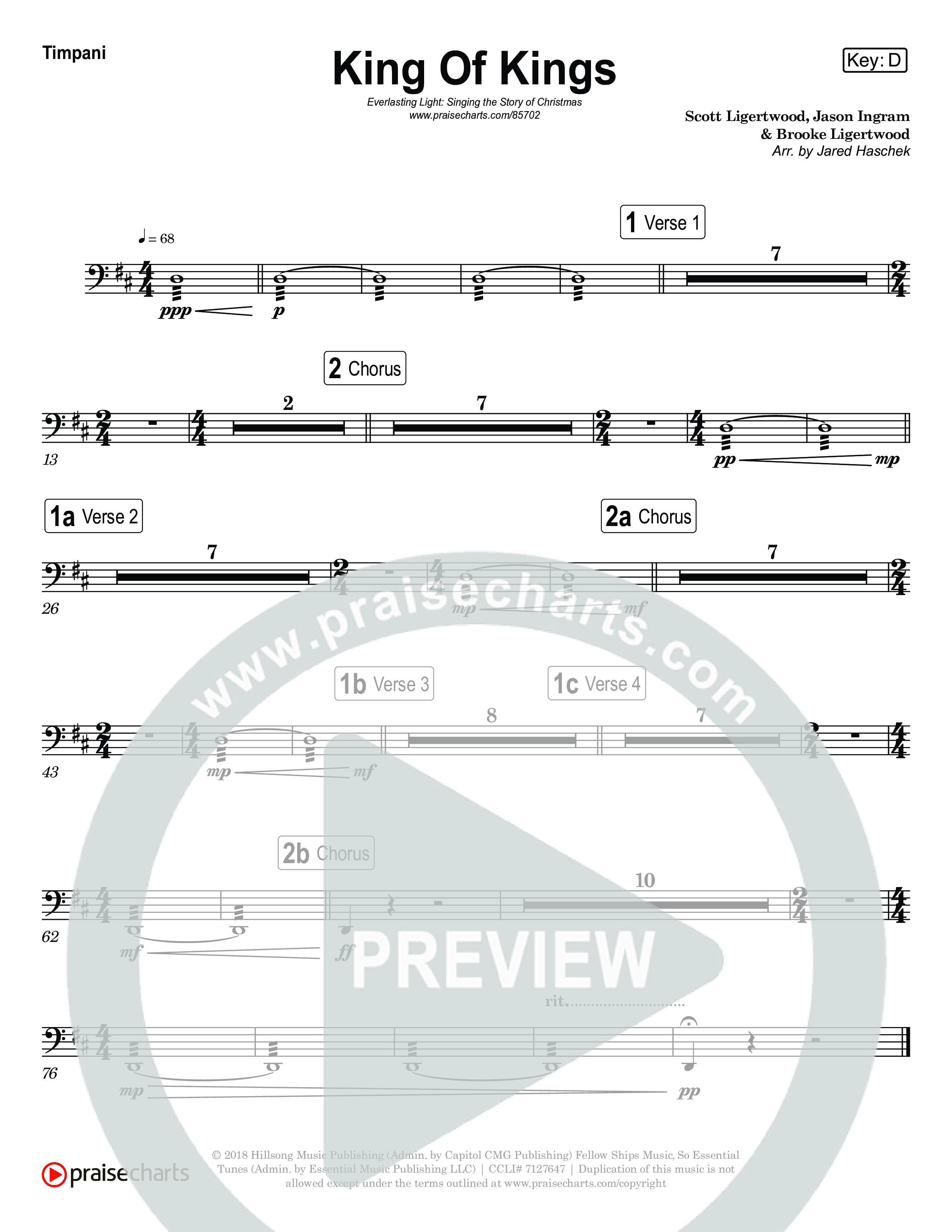King Of Kings (Live) Timpani (Museum Of The Bible / Anthony Evans / Tasha Layton / Indiana Wesleyan University Choir / Arr. Jared Haschek)