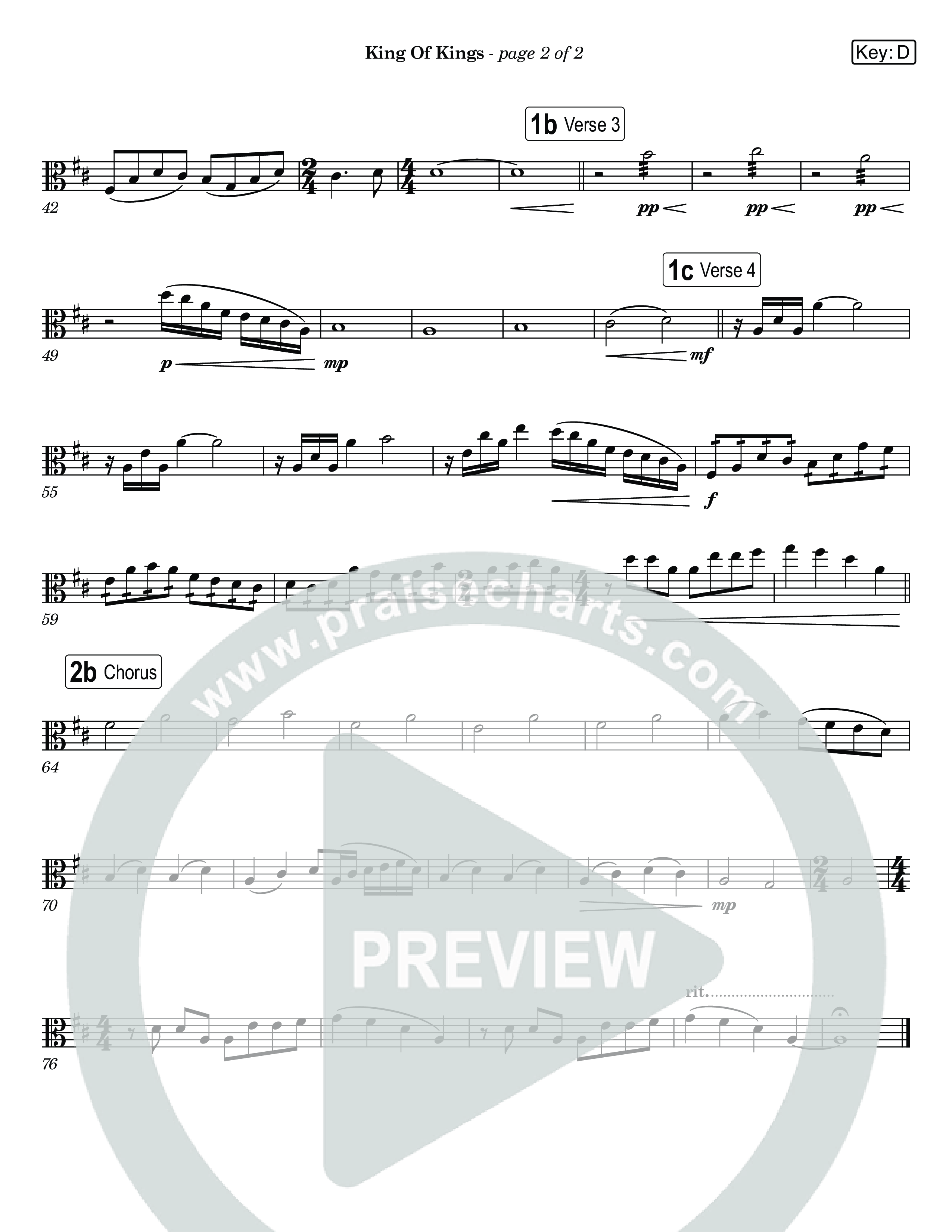 King Of Kings (Live) Viola (Museum Of The Bible / Anthony Evans / Tasha Layton / Indiana Wesleyan University Choir / Arr. Jared Haschek)