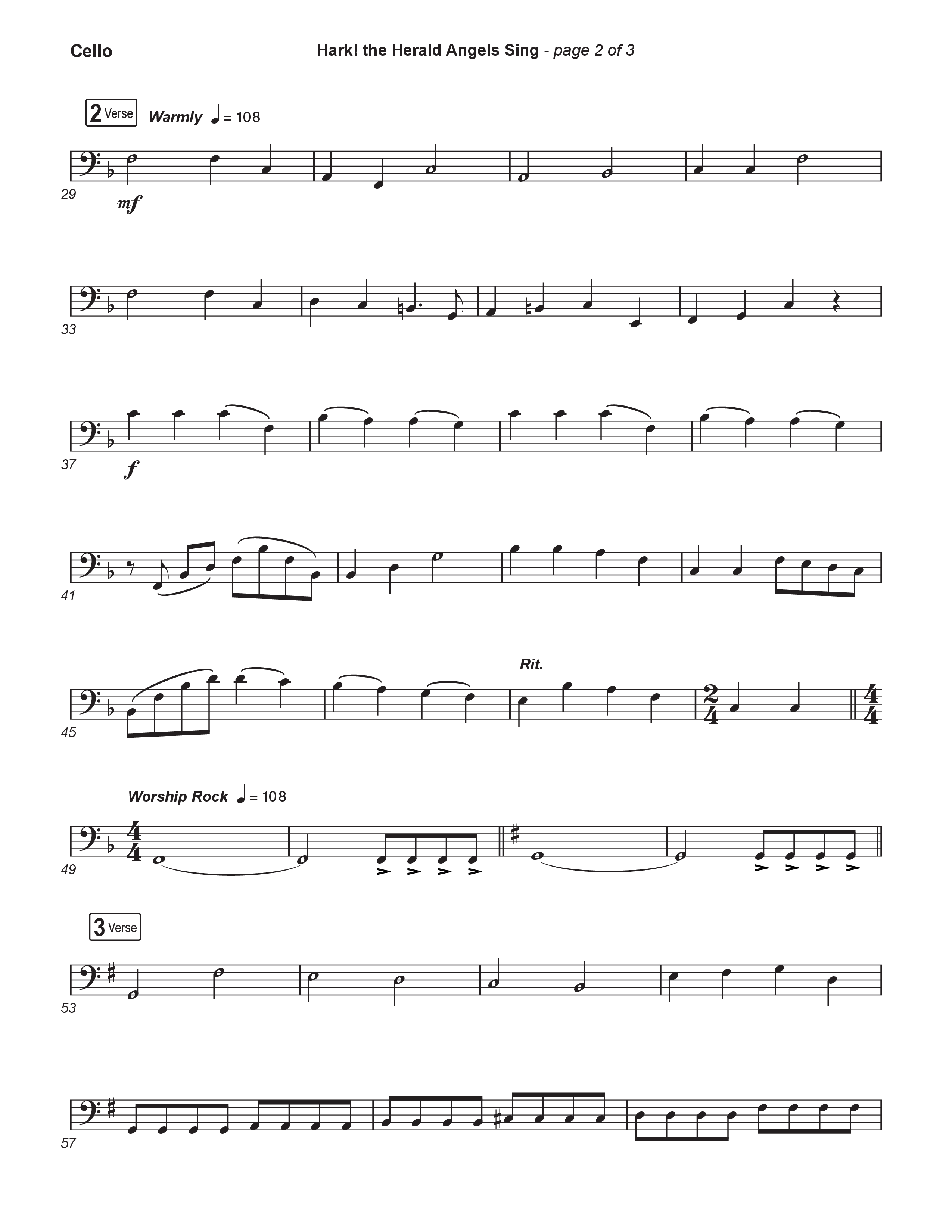 Hark The Herald Angels Sing (Live) Cello (Museum Of The Bible / Indiana Wesleyan University Choir / Arr. Philip Keveren)