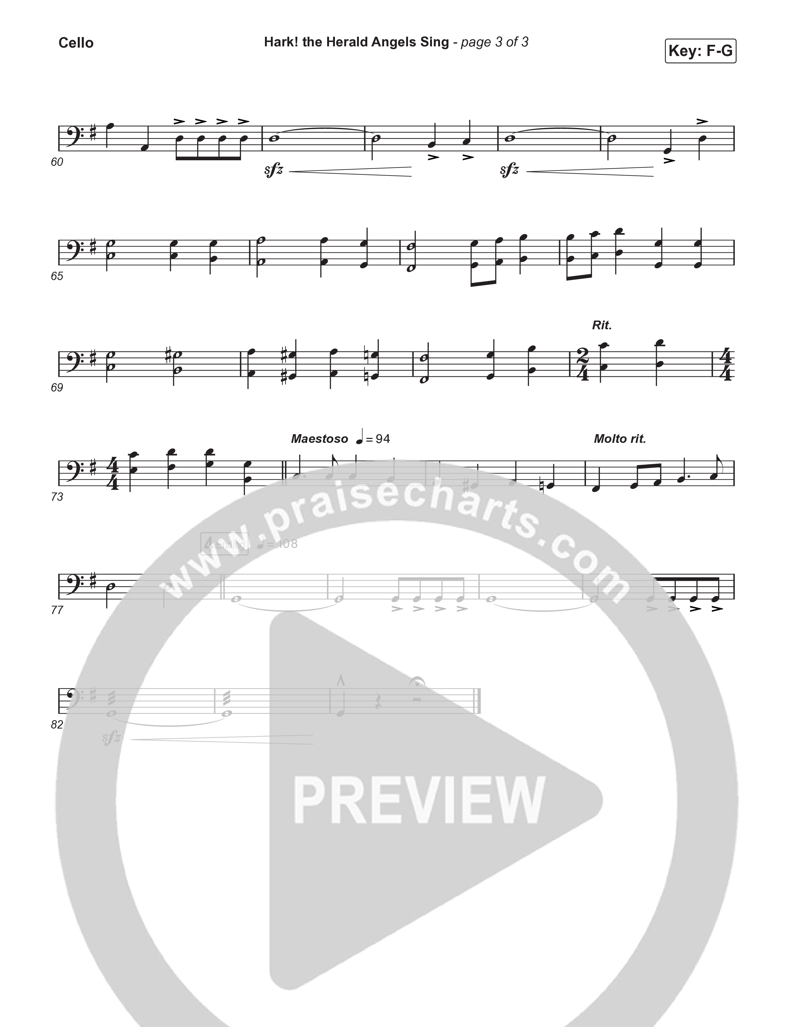 Hark The Herald Angels Sing (Live) Cello (Museum Of The Bible / Indiana Wesleyan University Choir / Arr. Philip Keveren)