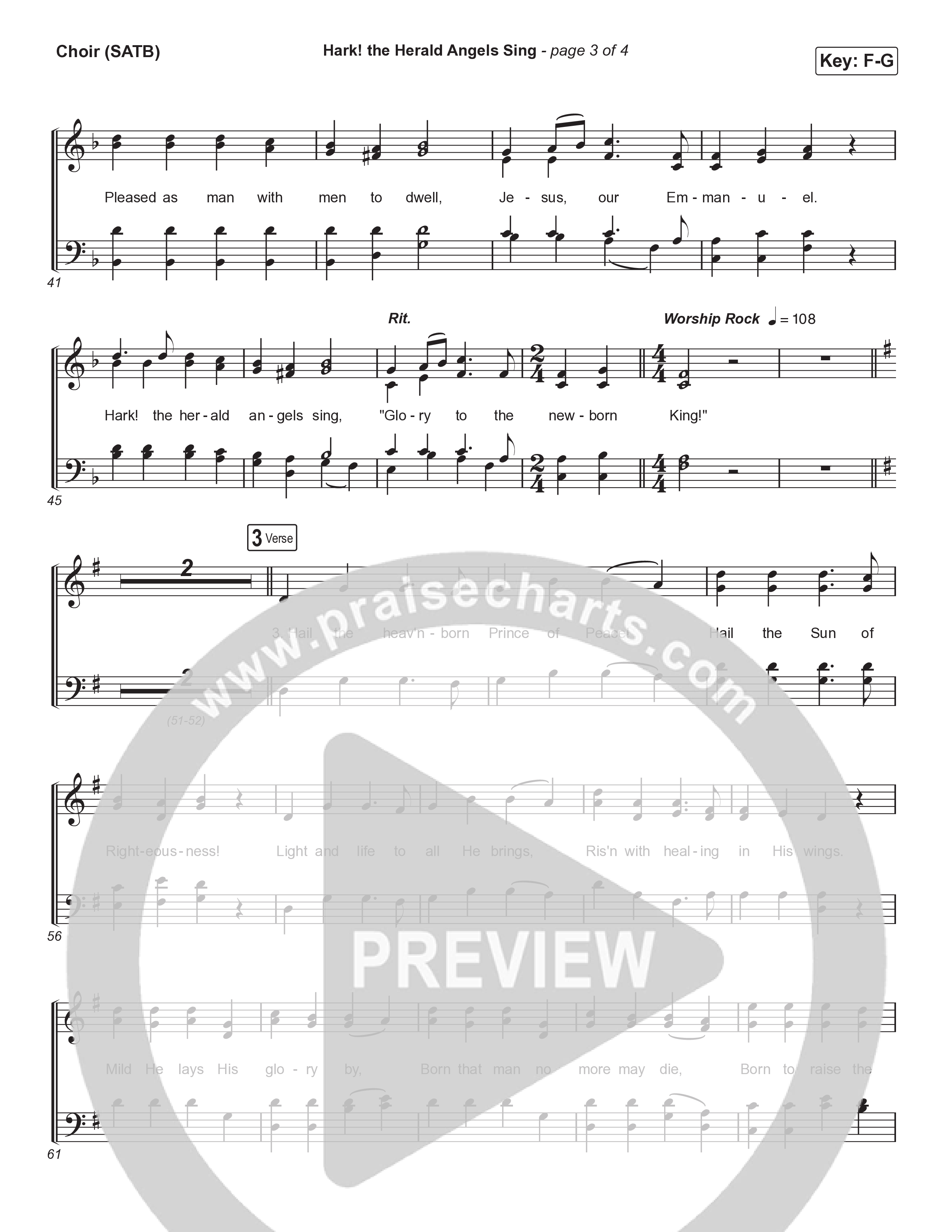 Hark The Herald Angels Sing (Live) Choir Sheet (SATB) (Museum Of The Bible / Indiana Wesleyan University Choir / Arr. Philip Keveren)
