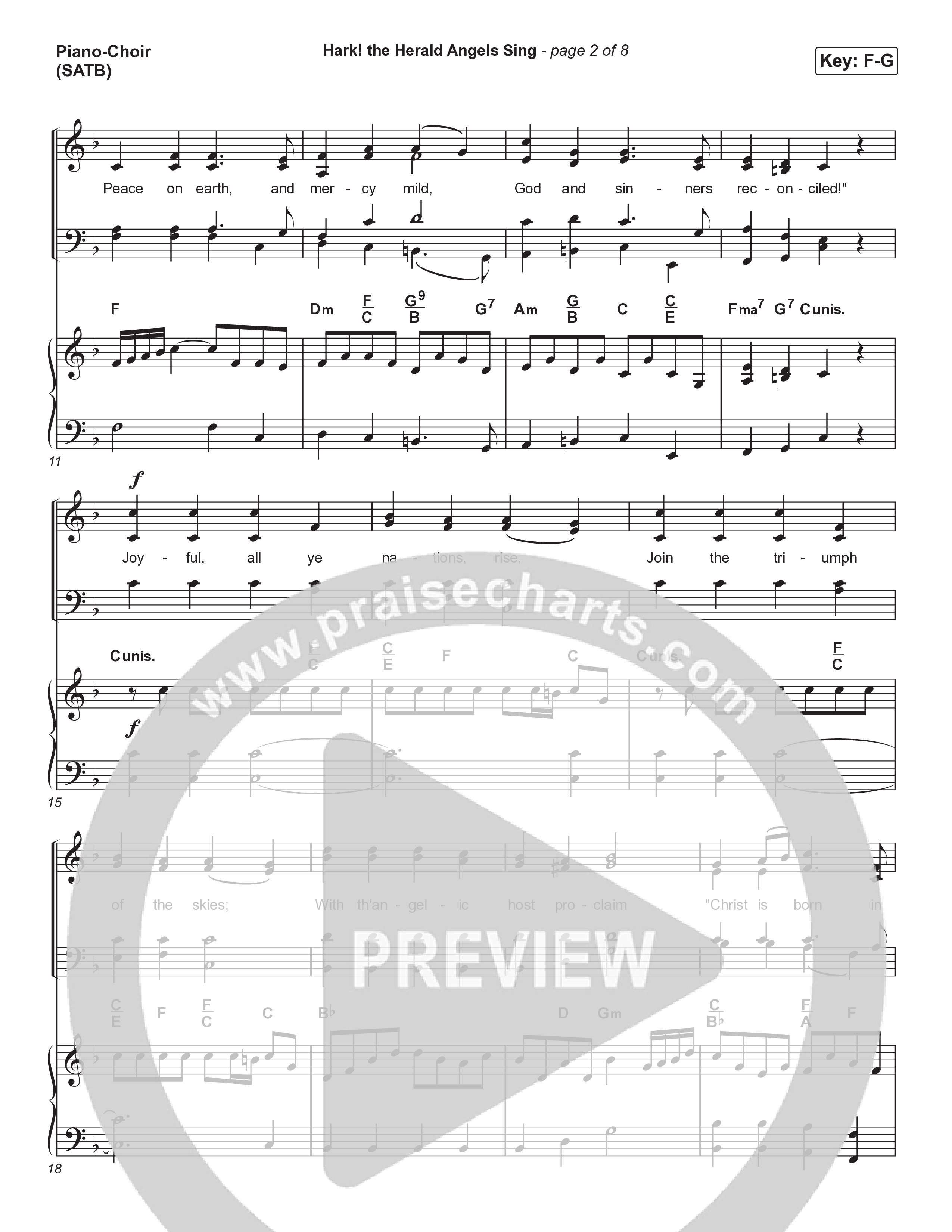 Hark The Herald Angels Sing (Live) Piano/Vocal (SATB) (Museum Of The Bible / Indiana Wesleyan University Choir / Arr. Philip Keveren)