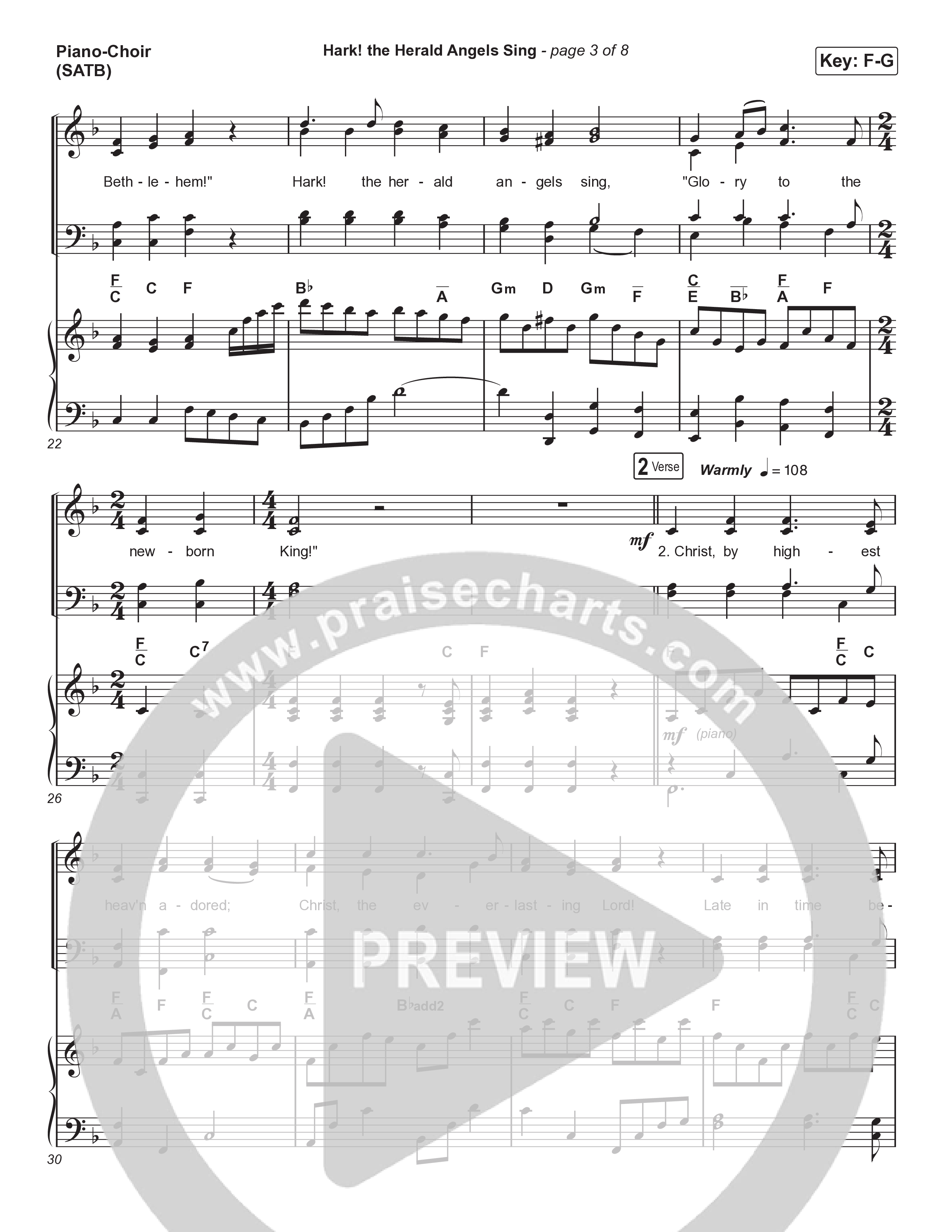 Hark The Herald Angels Sing (Live) Piano/Vocal (SATB) (Museum Of The Bible / Indiana Wesleyan University Choir / Arr. Philip Keveren)