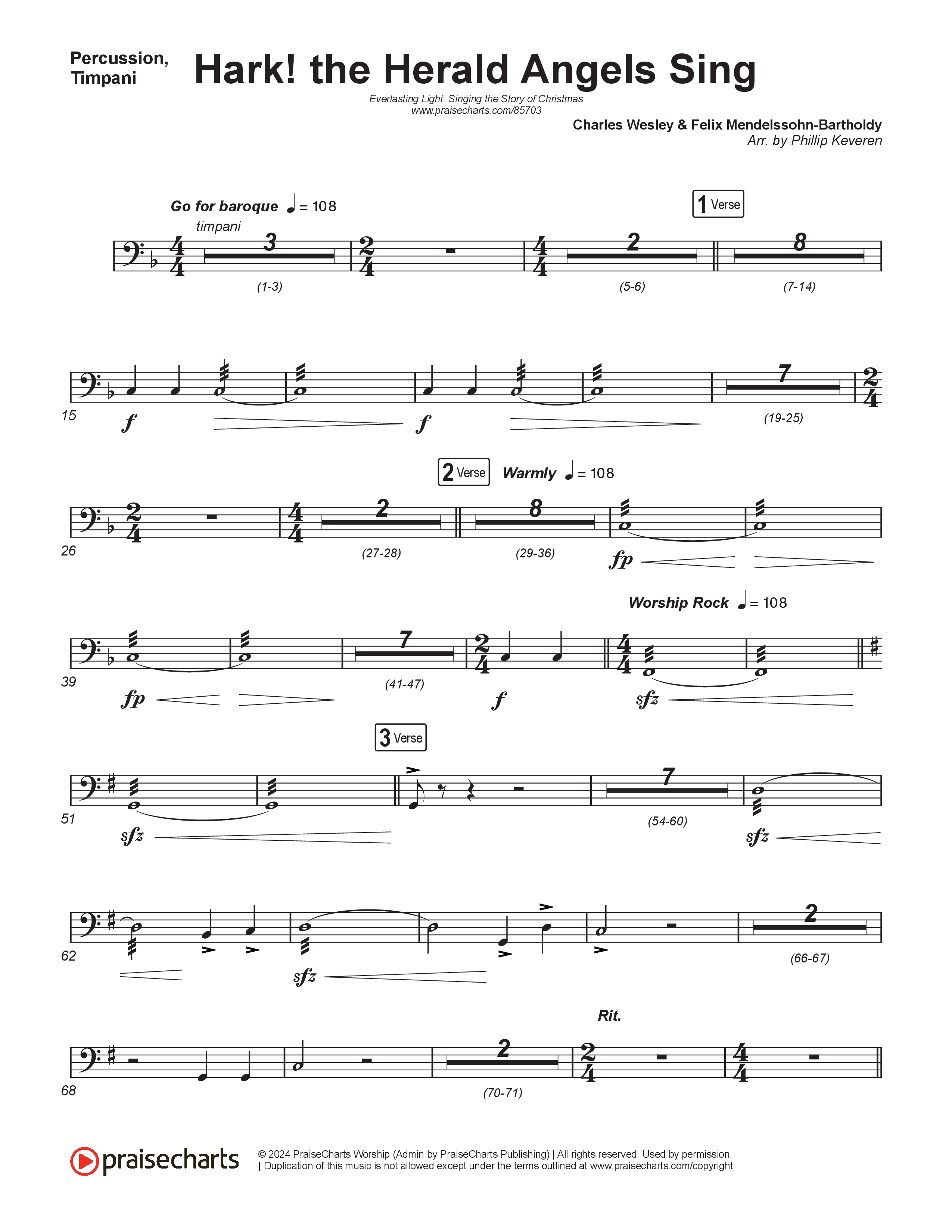 Hark The Herald Angels Sing (Live) Percussion 1/2 (Museum Of The Bible / Indiana Wesleyan University Choir / Arr. Philip Keveren)