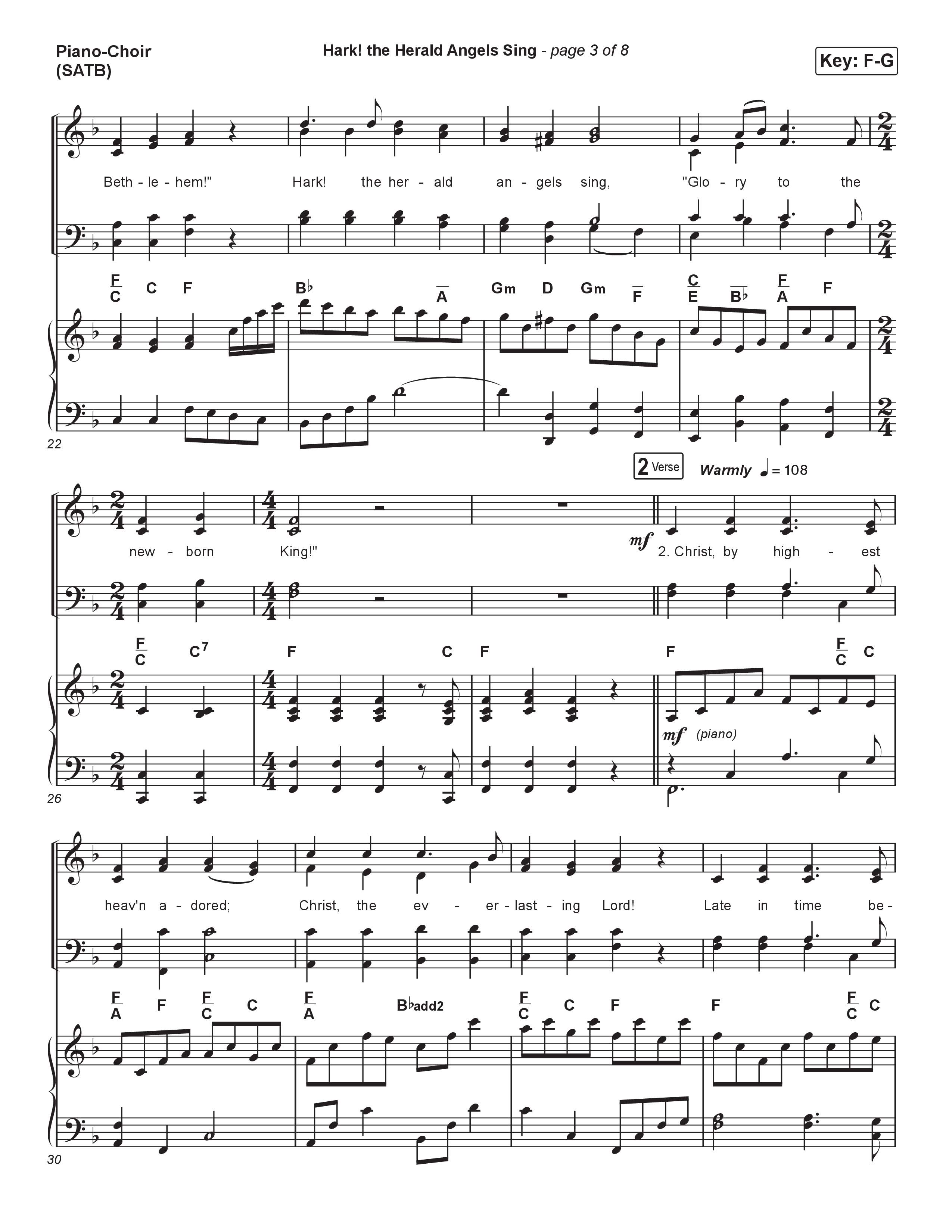 Hark The Herald Angels Sing (Live) Piano/Vocal (SATB) (Museum Of The Bible / Indiana Wesleyan University Choir / Arr. Philip Keveren)