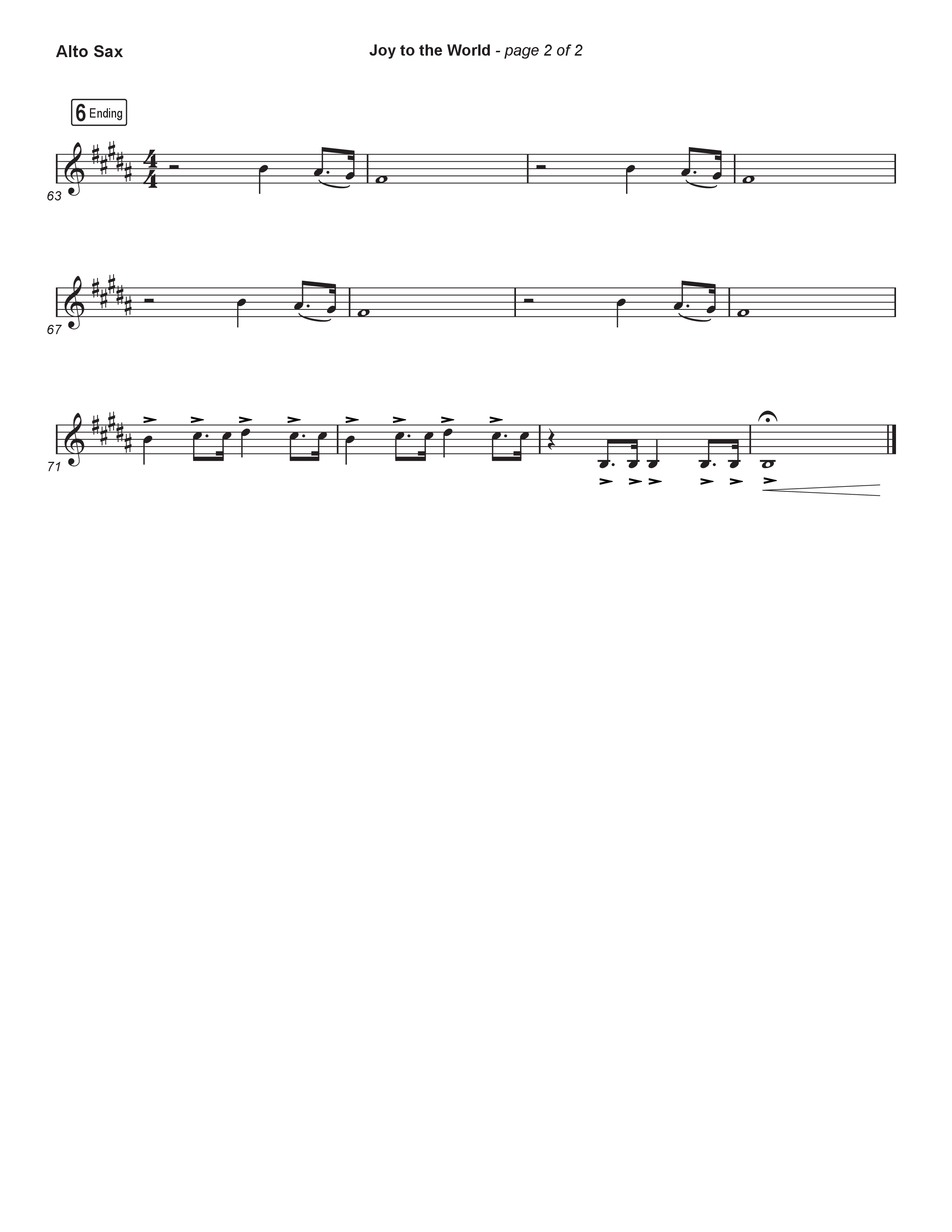 Joy To The World (Live) Alto Sax (Museum Of The Bible / Tasha Layton / Indiana Wesleyan University Choir / Anthony Evans / Arr. Phillip Keveren)