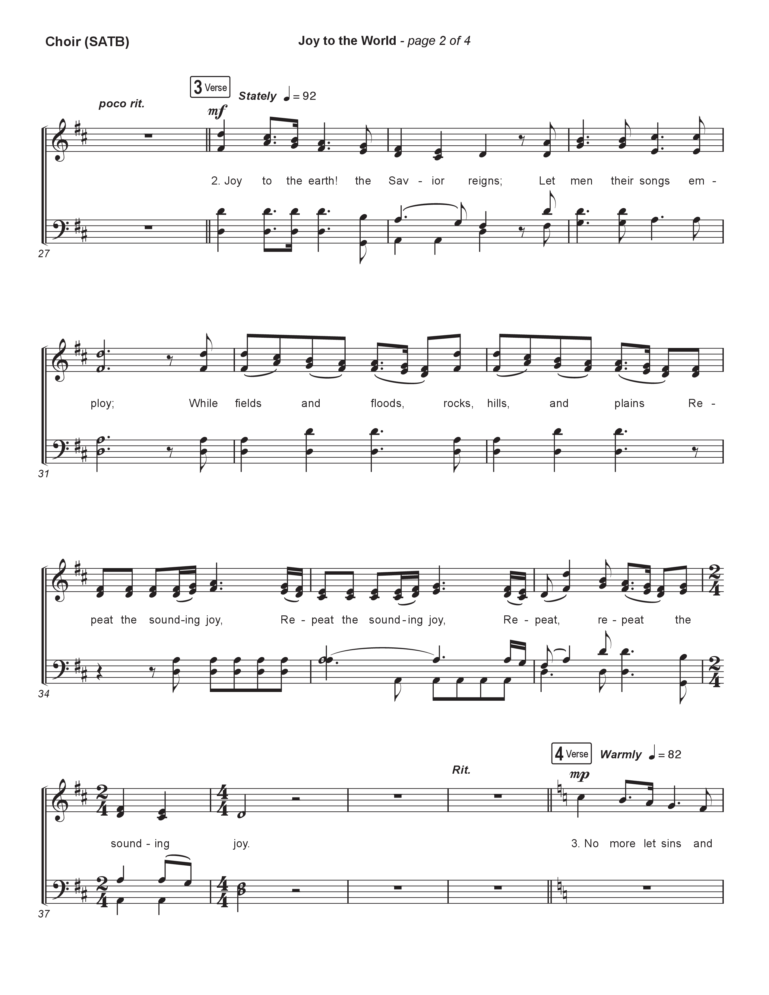 Joy To The World (Live) Choir Sheet (SATB) (Museum Of The Bible / Tasha Layton / Indiana Wesleyan University Choir / Anthony Evans / Arr. Phillip Keveren)