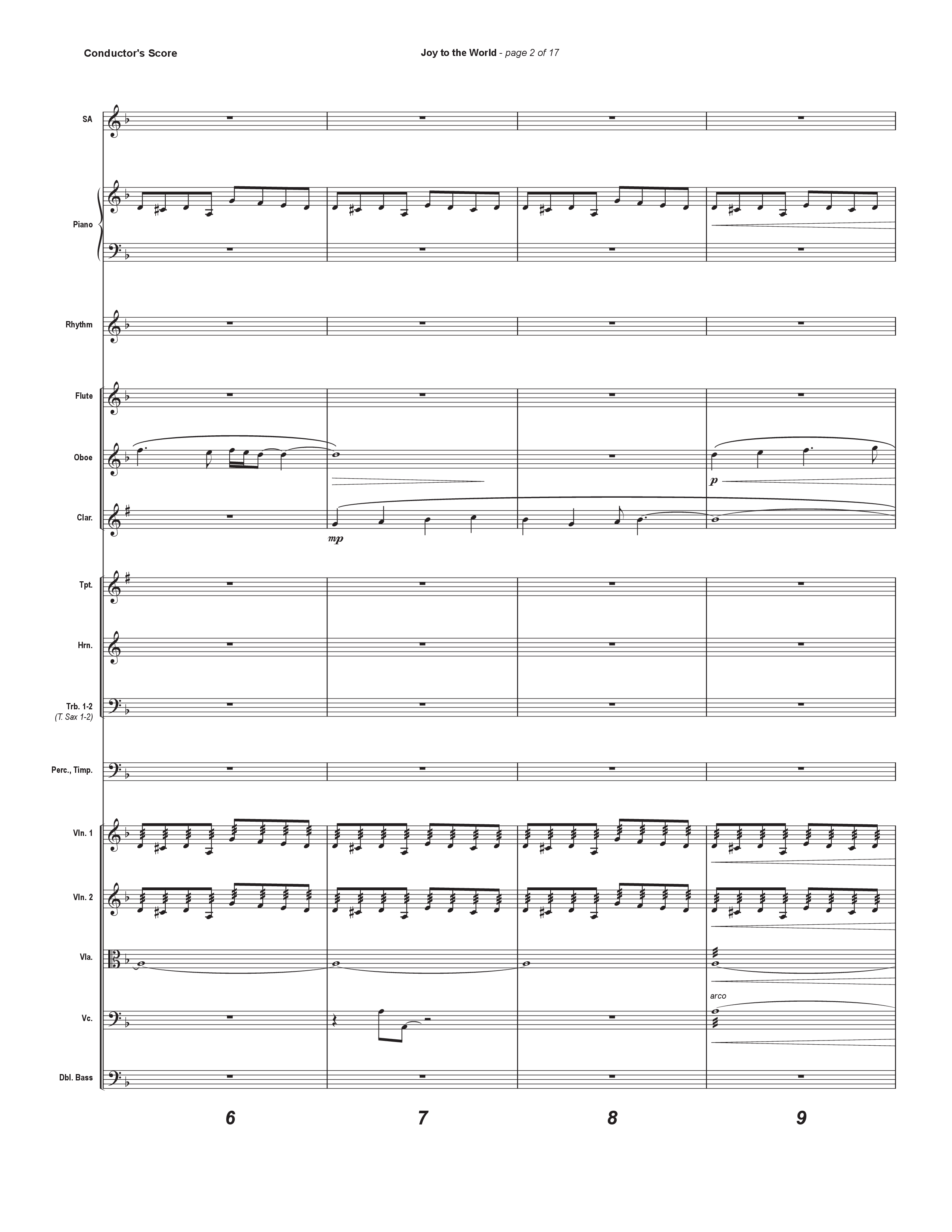 Joy To The World (Live) Conductor's Score (Museum Of The Bible / Tasha Layton / Indiana Wesleyan University Choir / Anthony Evans / Arr. Phillip Keveren)