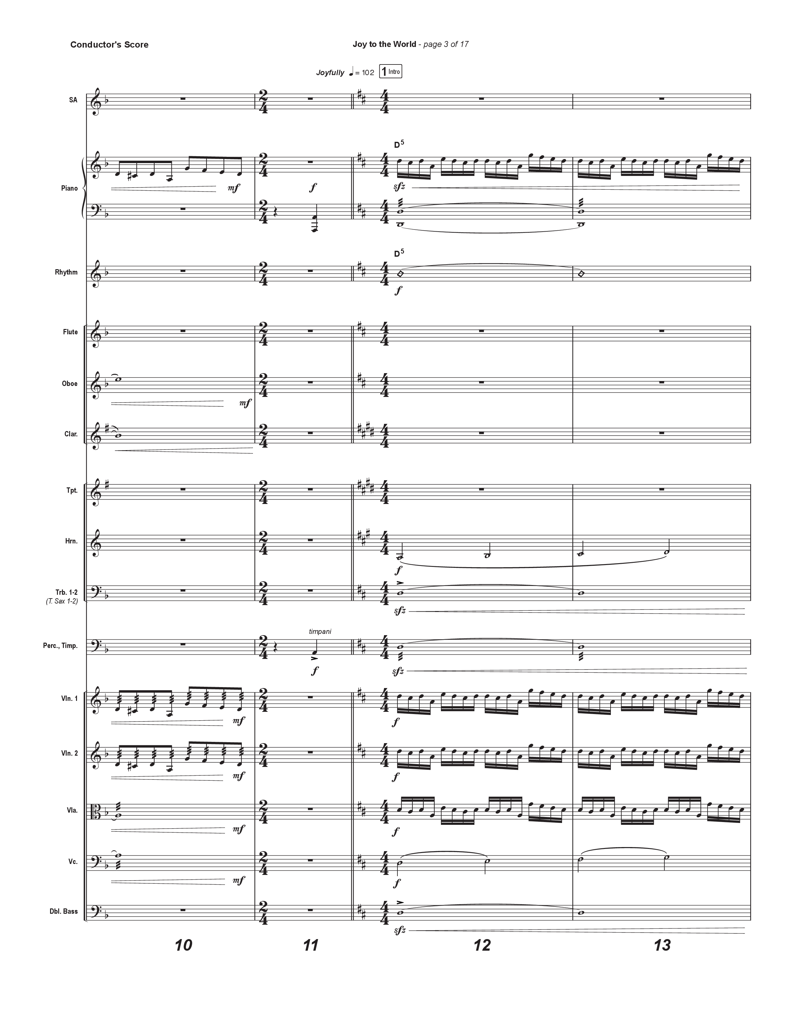 Joy To The World (Live) Conductor's Score (Museum Of The Bible / Tasha Layton / Indiana Wesleyan University Choir / Anthony Evans / Arr. Phillip Keveren)