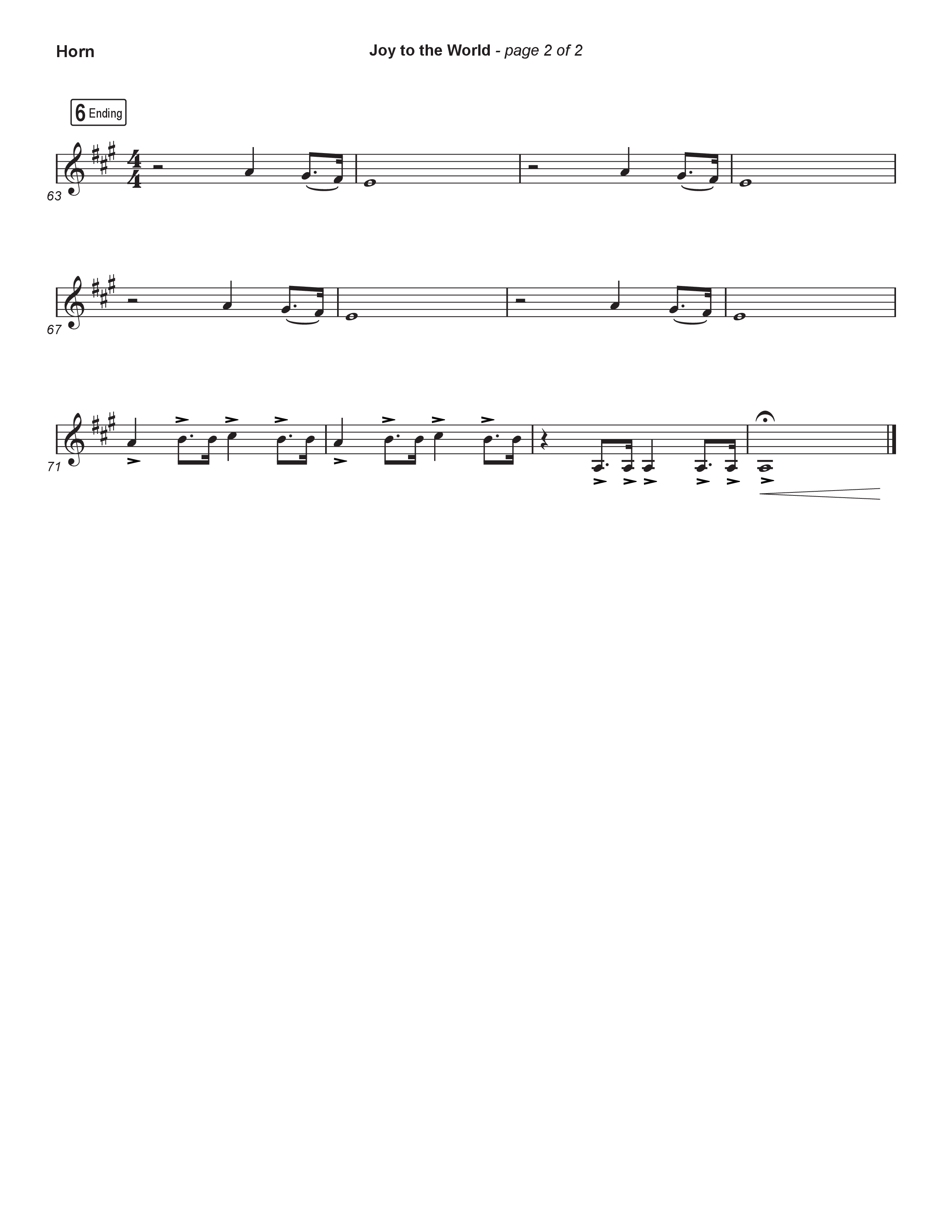 Joy To The World (Live) French Horn (Museum Of The Bible / Tasha Layton / Indiana Wesleyan University Choir / Anthony Evans / Arr. Phillip Keveren)