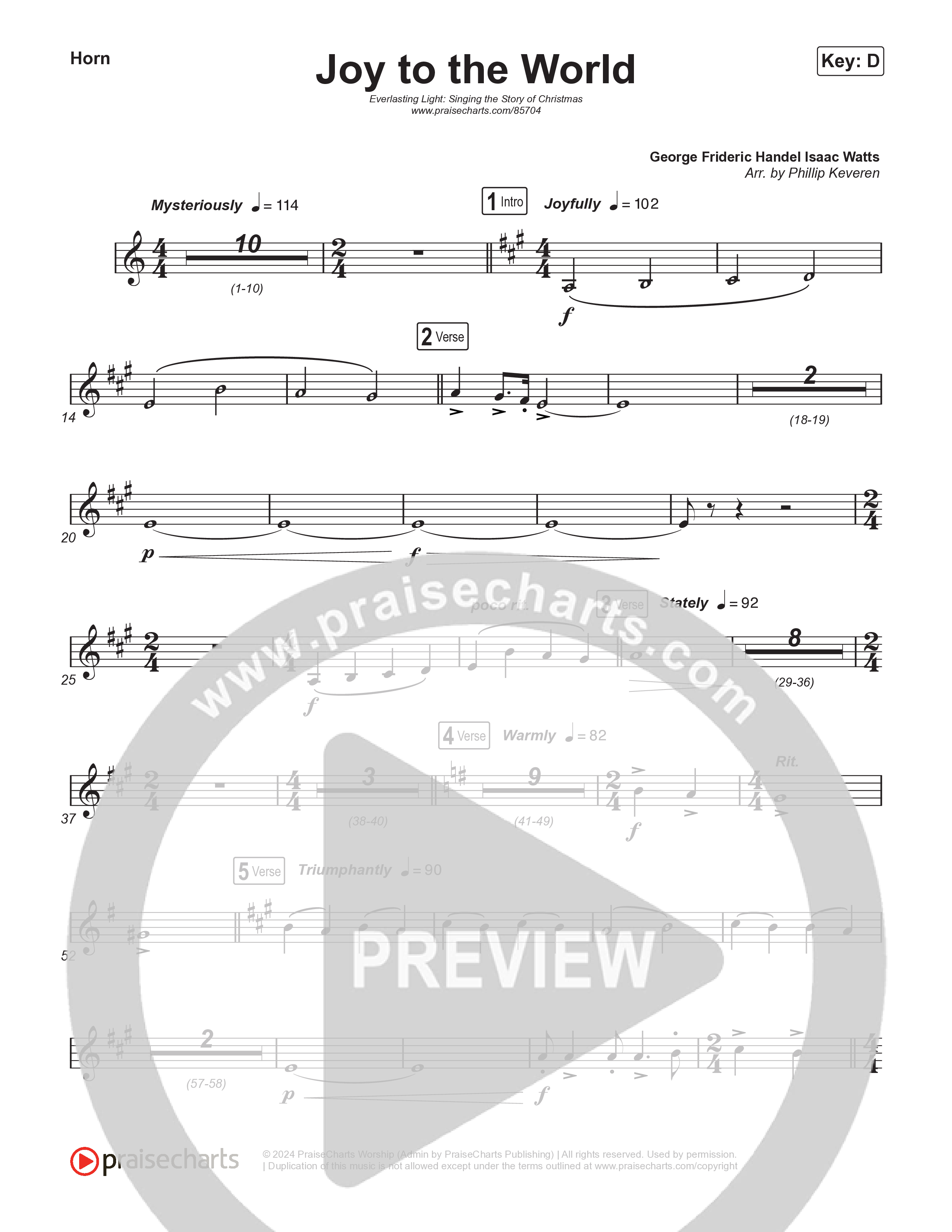 Joy To The World (Live) Brass Pack (Museum Of The Bible / Tasha Layton / Indiana Wesleyan University Choir / Anthony Evans / Arr. Phillip Keveren)