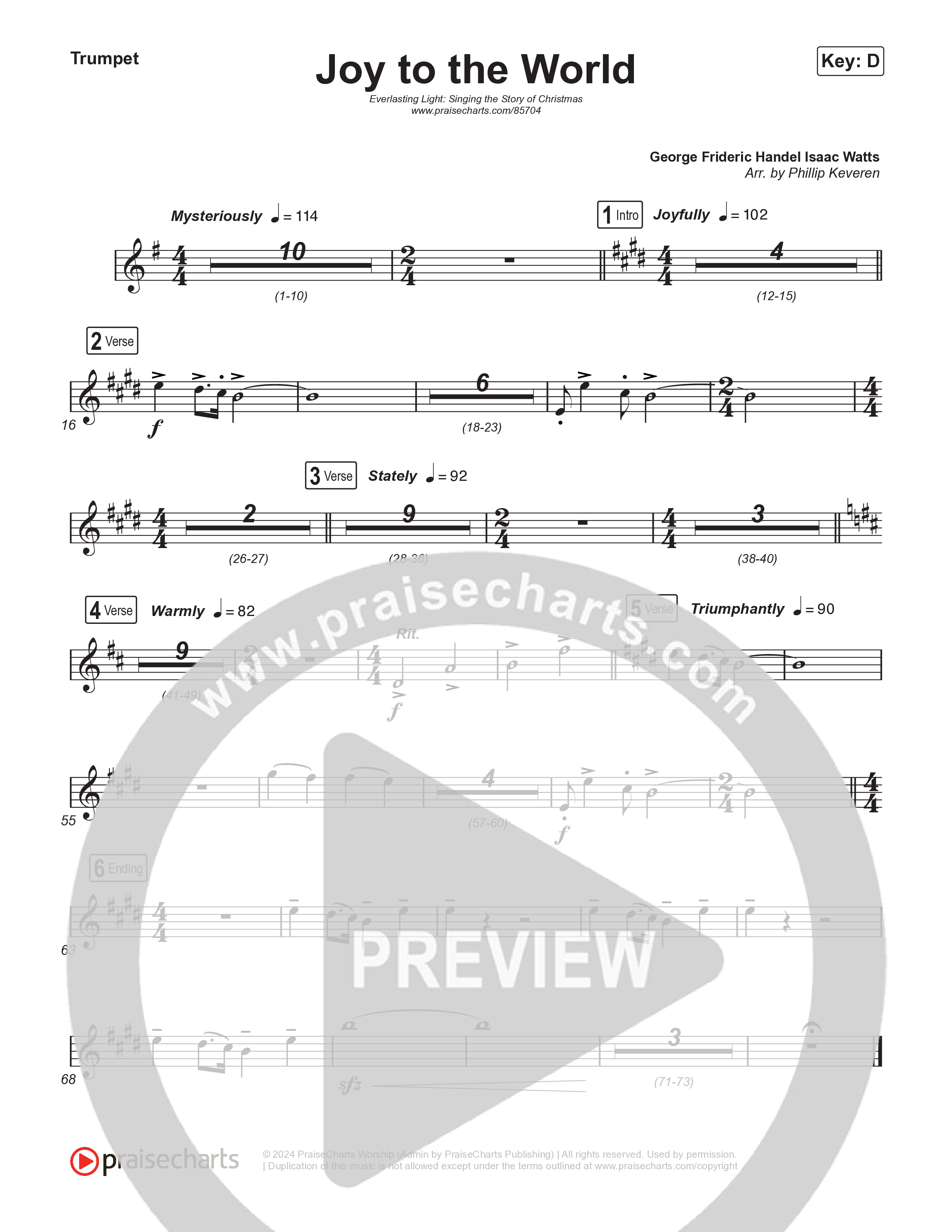 Joy To The World (Live) Brass Pack (Museum Of The Bible / Tasha Layton / Indiana Wesleyan University Choir / Anthony Evans / Arr. Phillip Keveren)