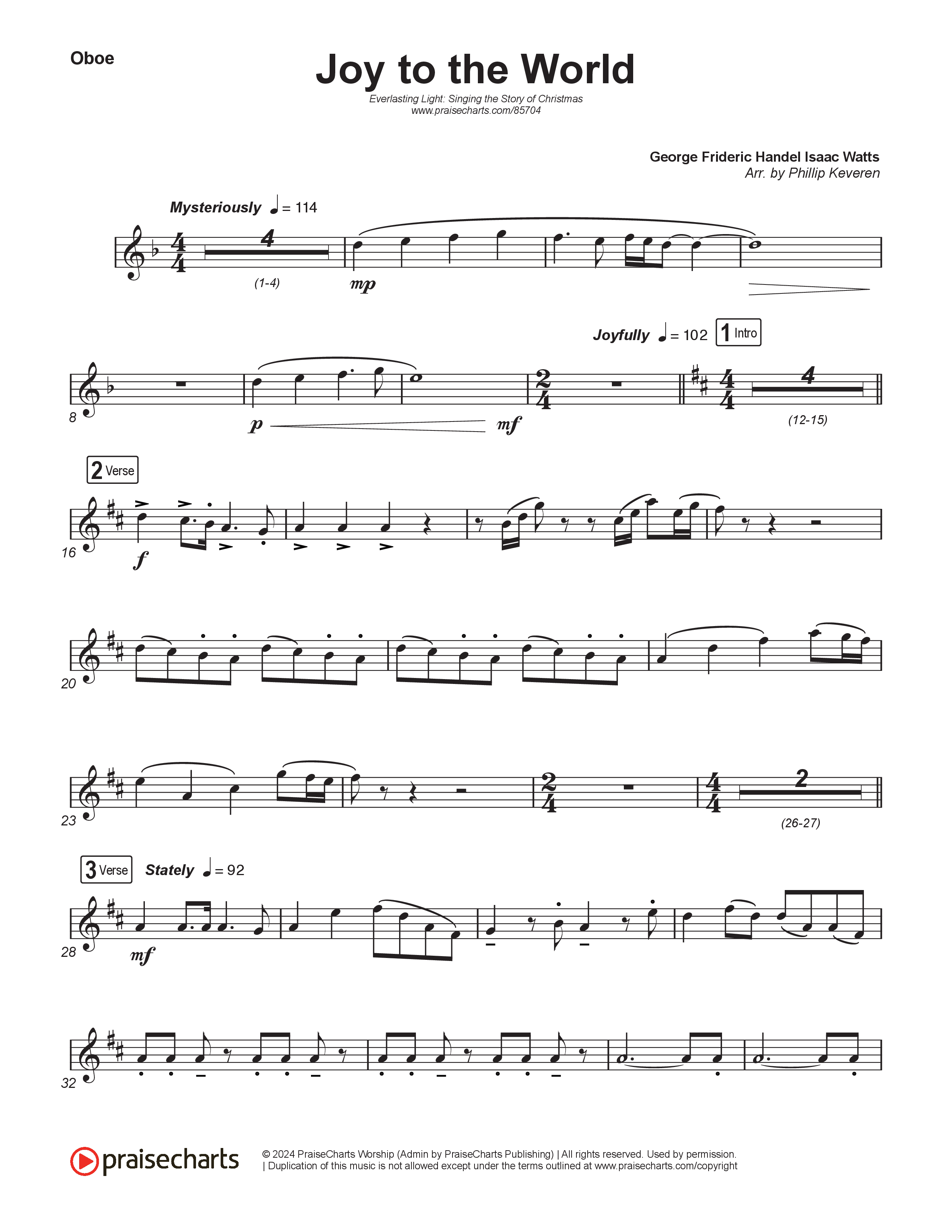 Joy To The World Wind Pack (Museum Of The Bible / Arr. Phillip Keveren)