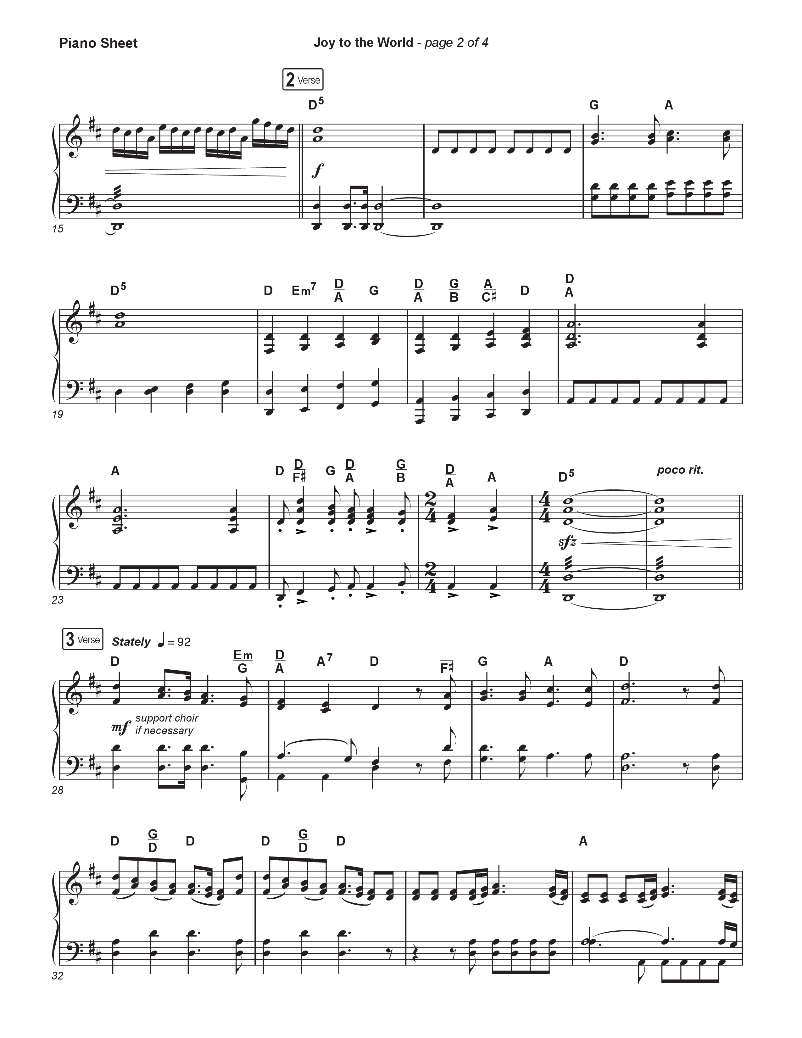 Joy To The World (Live) Piano Sheet (Museum Of The Bible / Tasha Layton / Indiana Wesleyan University Choir / Anthony Evans / Arr. Phillip Keveren)