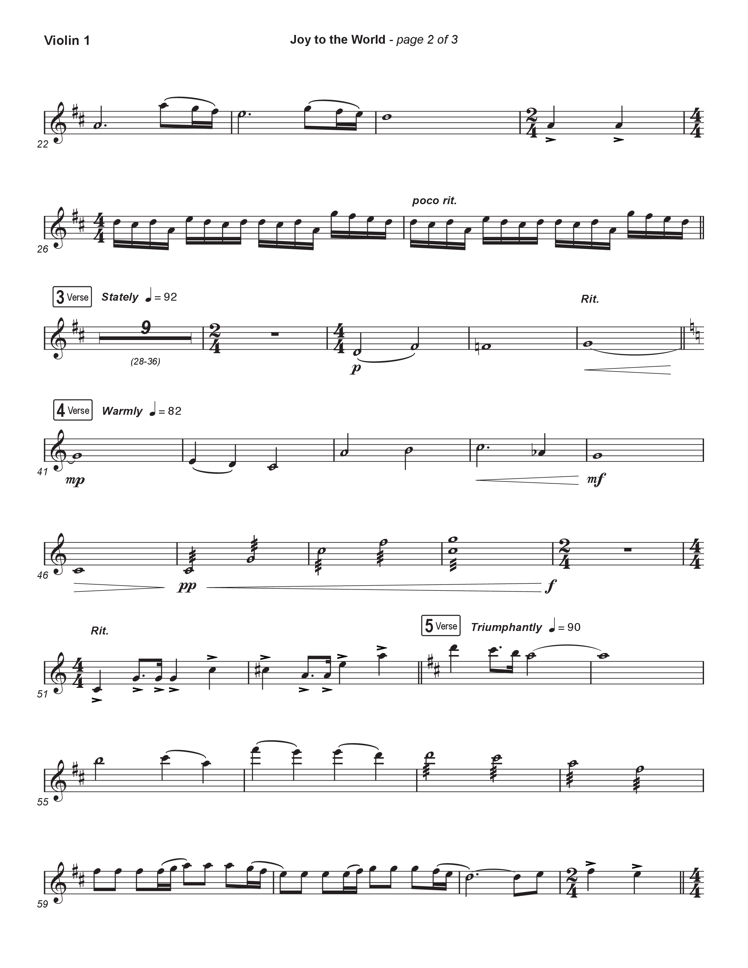 Joy To The World (Live) String Pack (Museum Of The Bible / Tasha Layton / Indiana Wesleyan University Choir / Anthony Evans / Arr. Phillip Keveren)