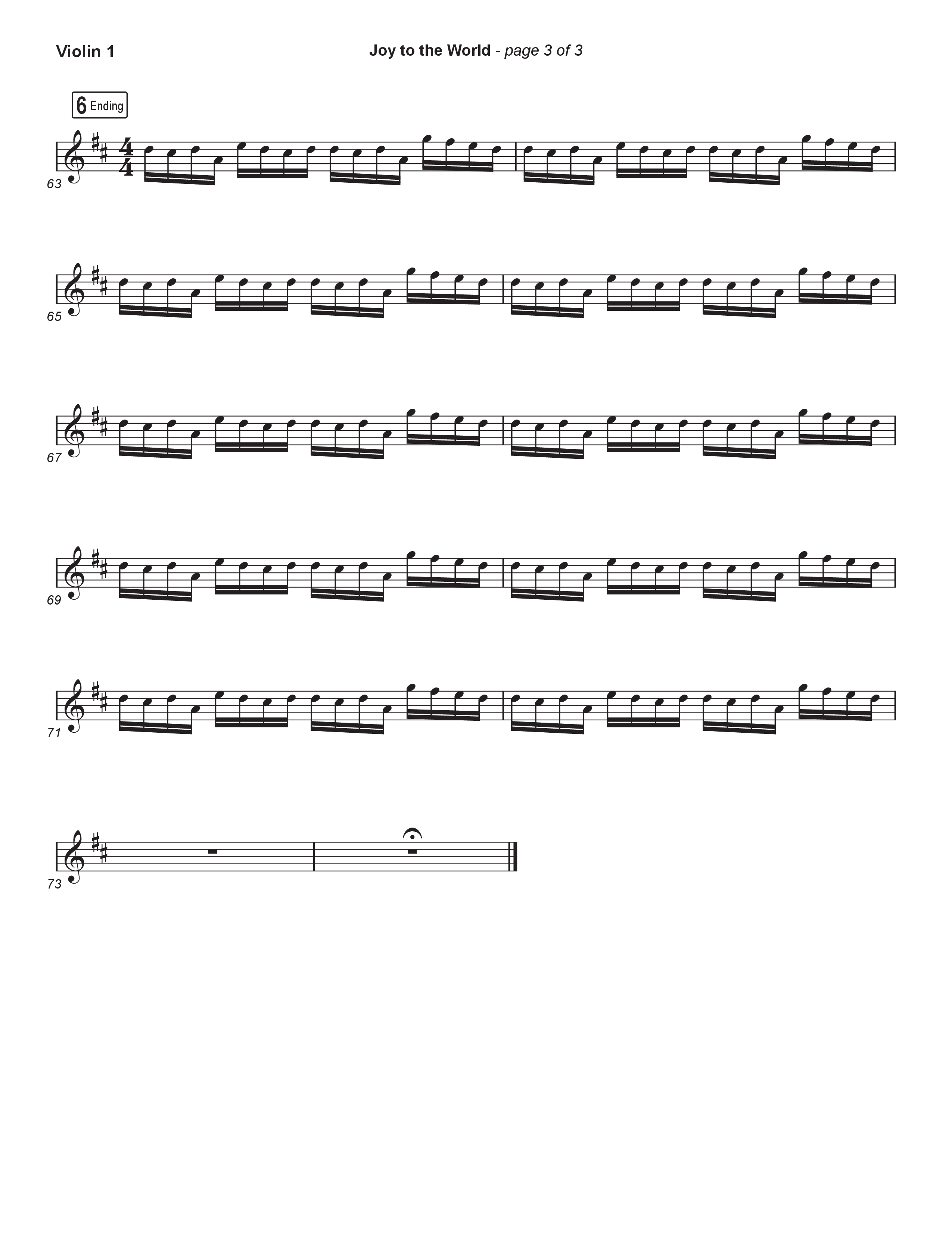 Joy To The World Violin (Museum Of The Bible / Arr. Phillip Keveren)