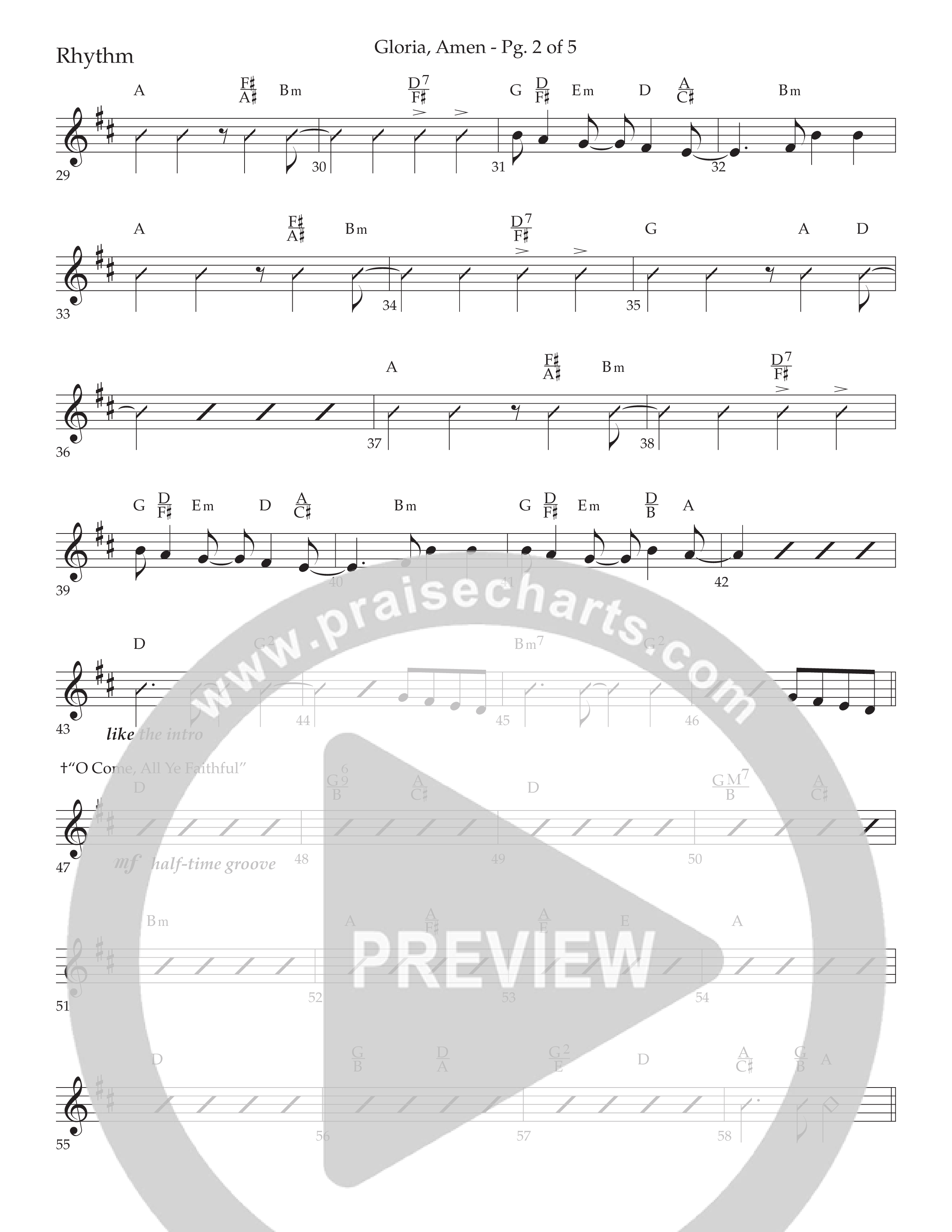 Gloria Amen (Choral Anthem SATB) Lead Melody & Rhythm (Lifeway Choral / Arr. John Bolin / Arr. Don Koch)