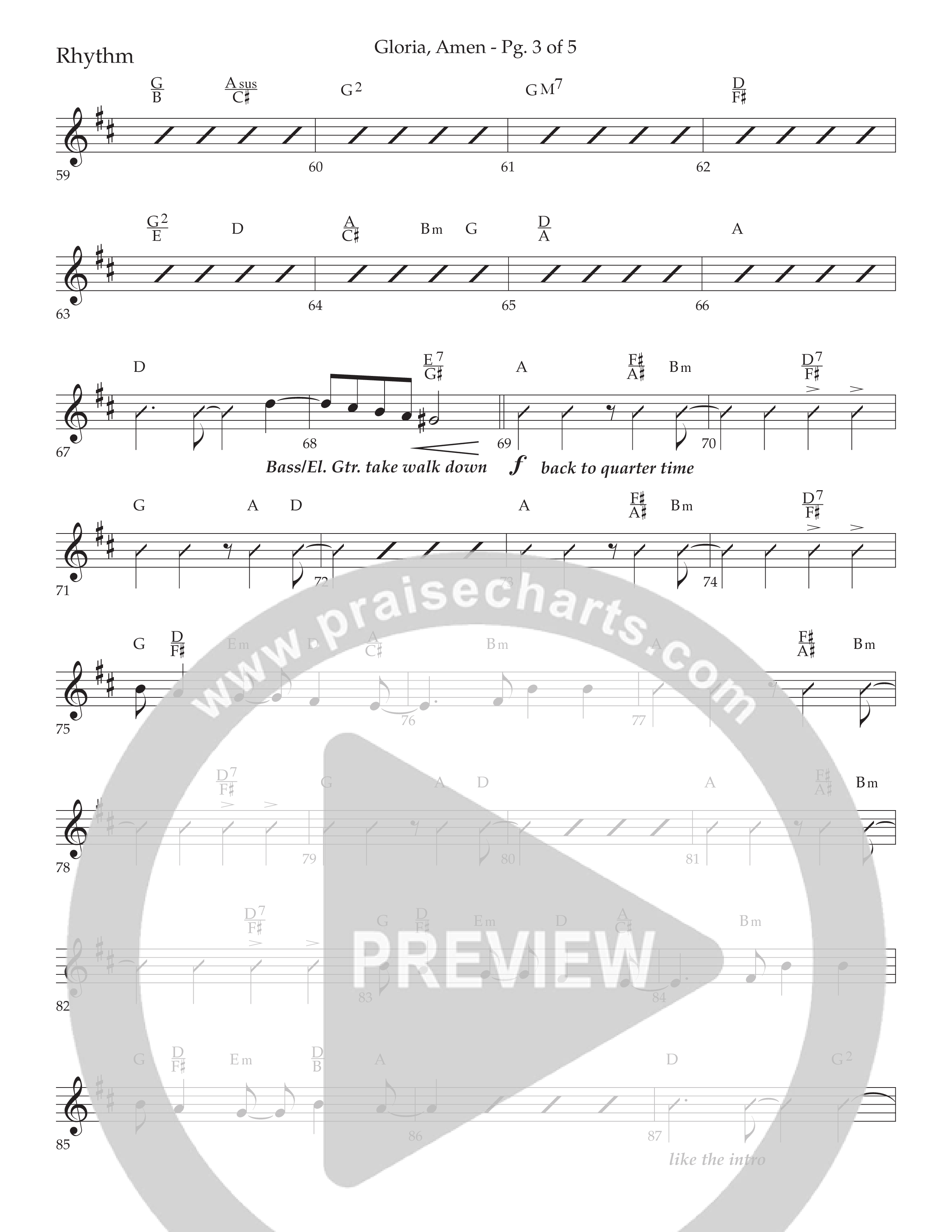 Gloria Amen (Choral Anthem SATB) Lead Melody & Rhythm (Lifeway Choral / Arr. John Bolin / Arr. Don Koch)