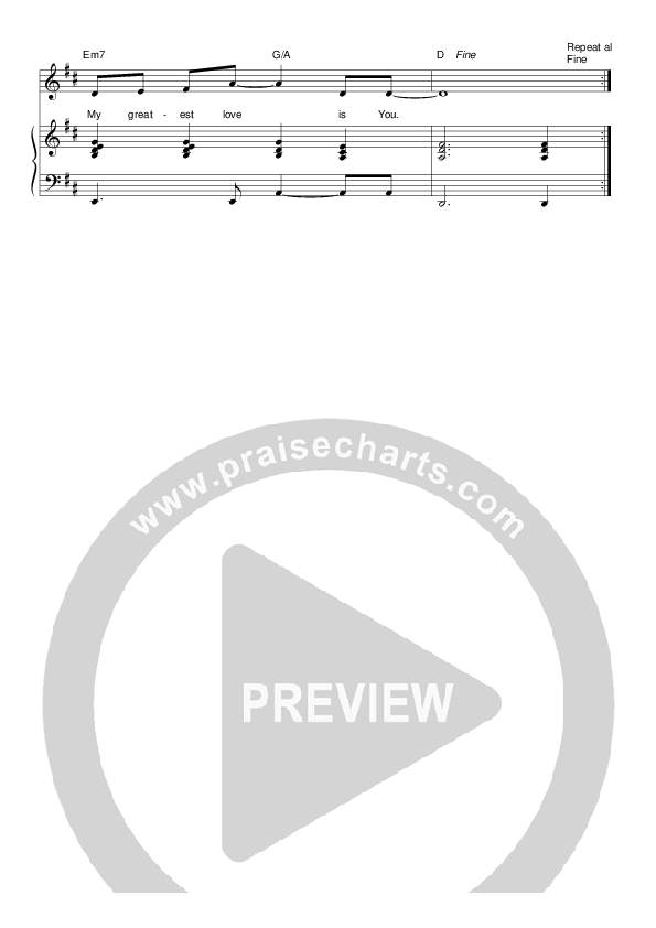 My Greatest Love Is You Piano/Vocal & Lead (Hillsong Worship)