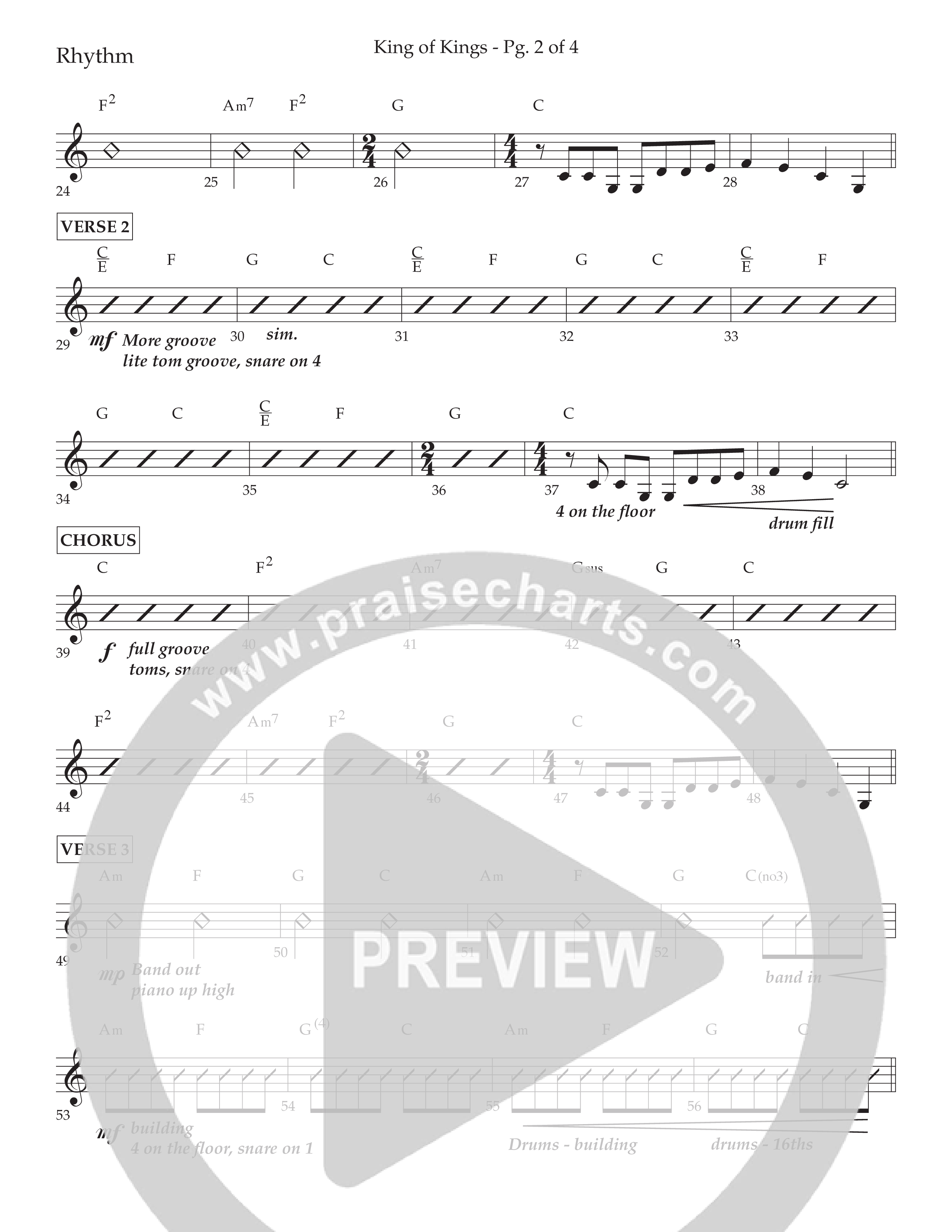 King Of Kings (with O Come Let Us Adore Him) (Choral Anthem SATB) Lead Melody & Rhythm (Arr. John Bolin / Arr. Don Koch)